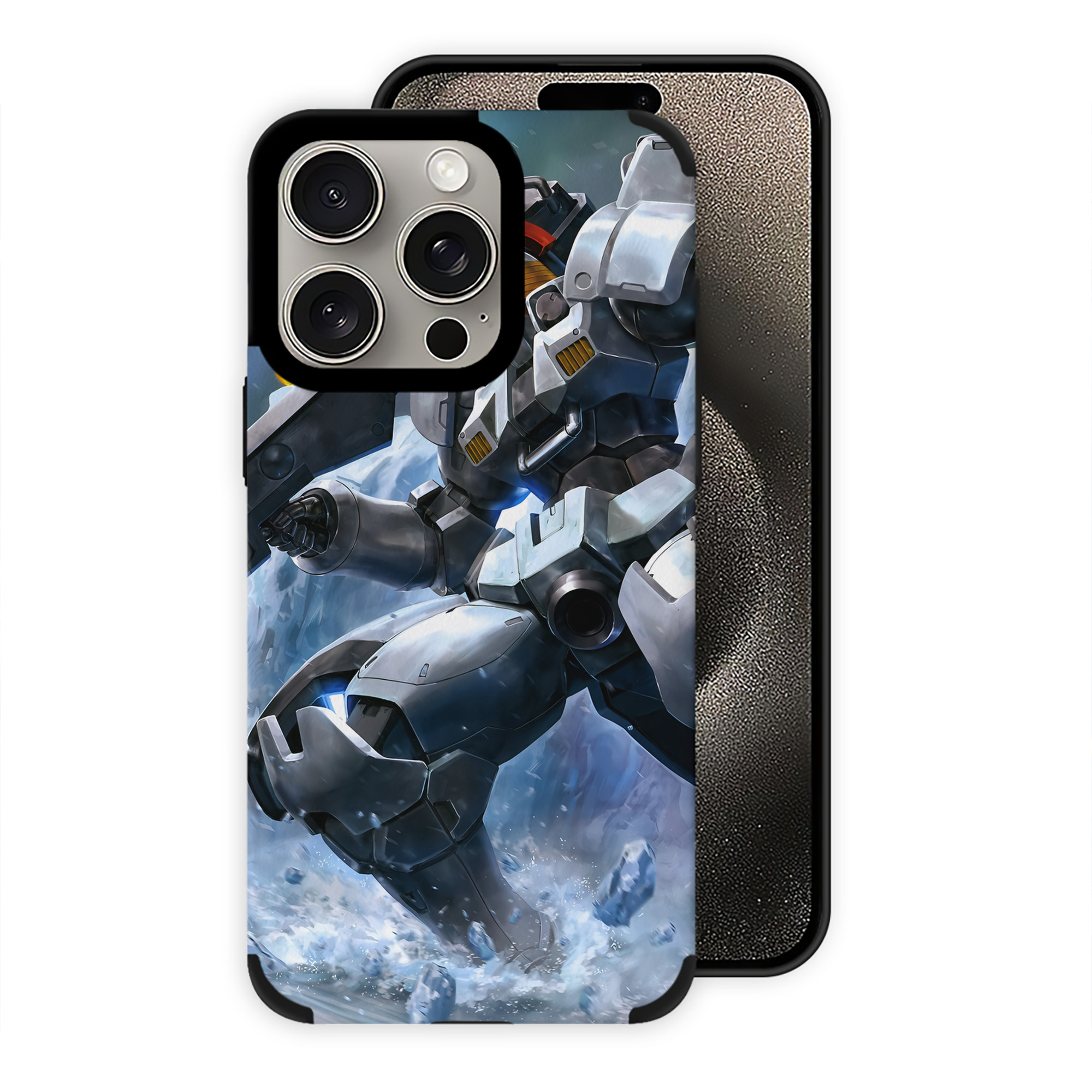 （画像用） 機動戦士ガンダム Mobile Suit Gundam 【iPhone15ProMax対応】 PUレザー スマホケース 耐衝撃＆黄変防止