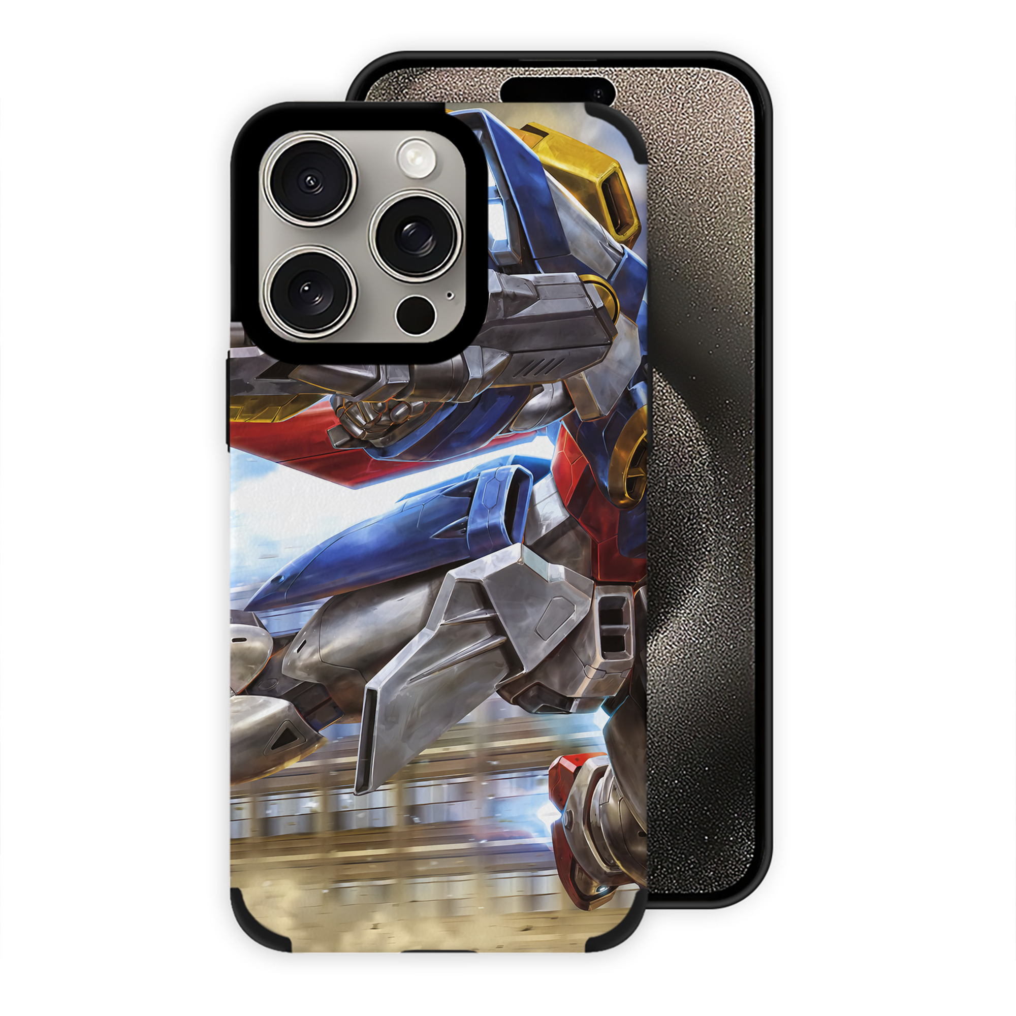 （画像用） 機動戦士ガンダム Mobile Suit Gundam 【iPhone15ProMax対応】 PUレザー スマホケース 耐衝撃＆黄変防止
