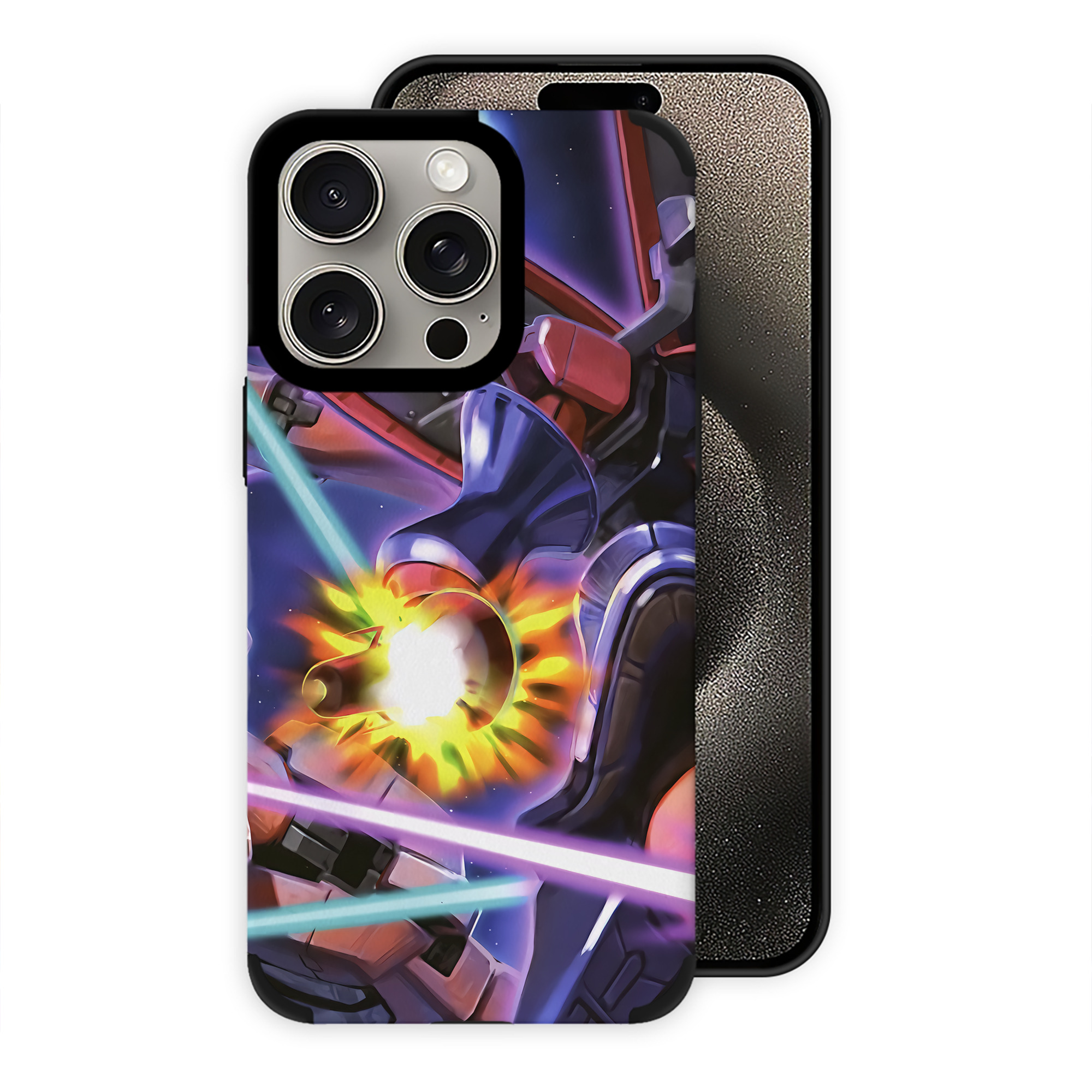 （画像用） 機動戦士ガンダム Mobile Suit Gundam 【iPhone15ProMax対応】 PUレザー スマホケース 耐衝撃＆黄変防止