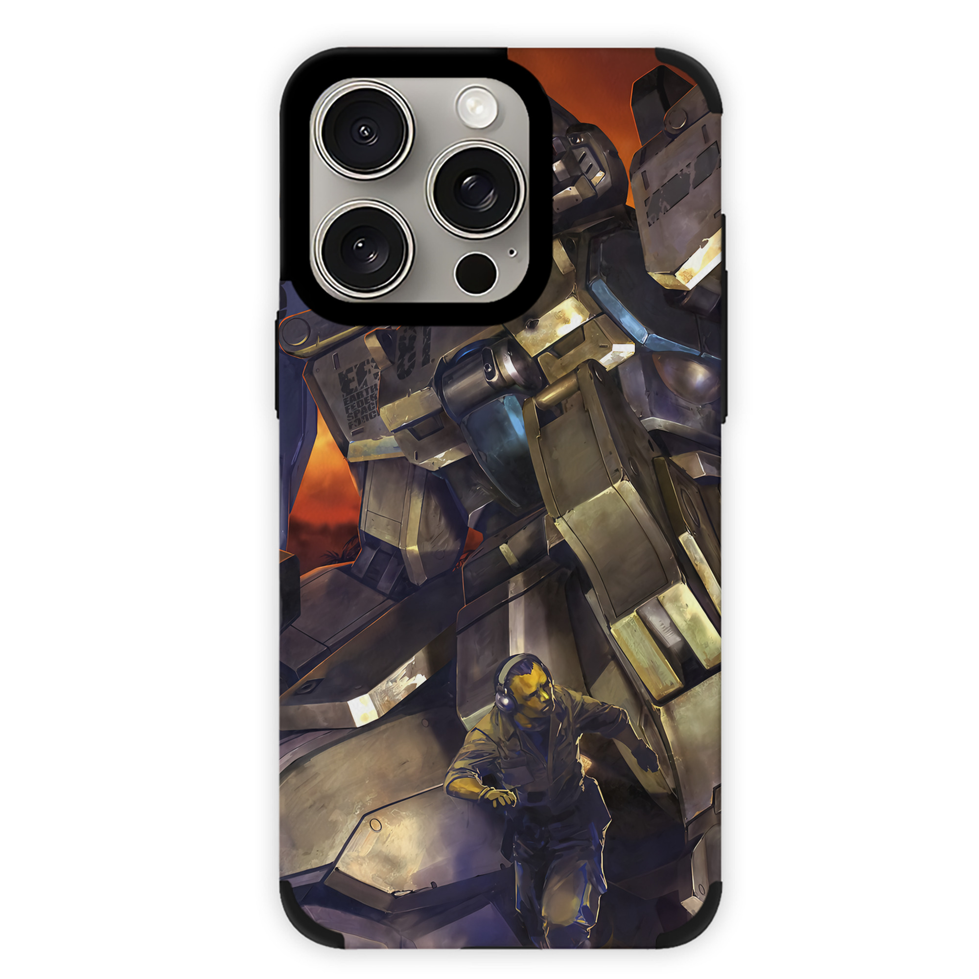 （画像用） 機動戦士ガンダム Mobile Suit Gundam 【iPhone15ProMax対応】 PUレザー スマホケース 耐衝撃＆黄変防止