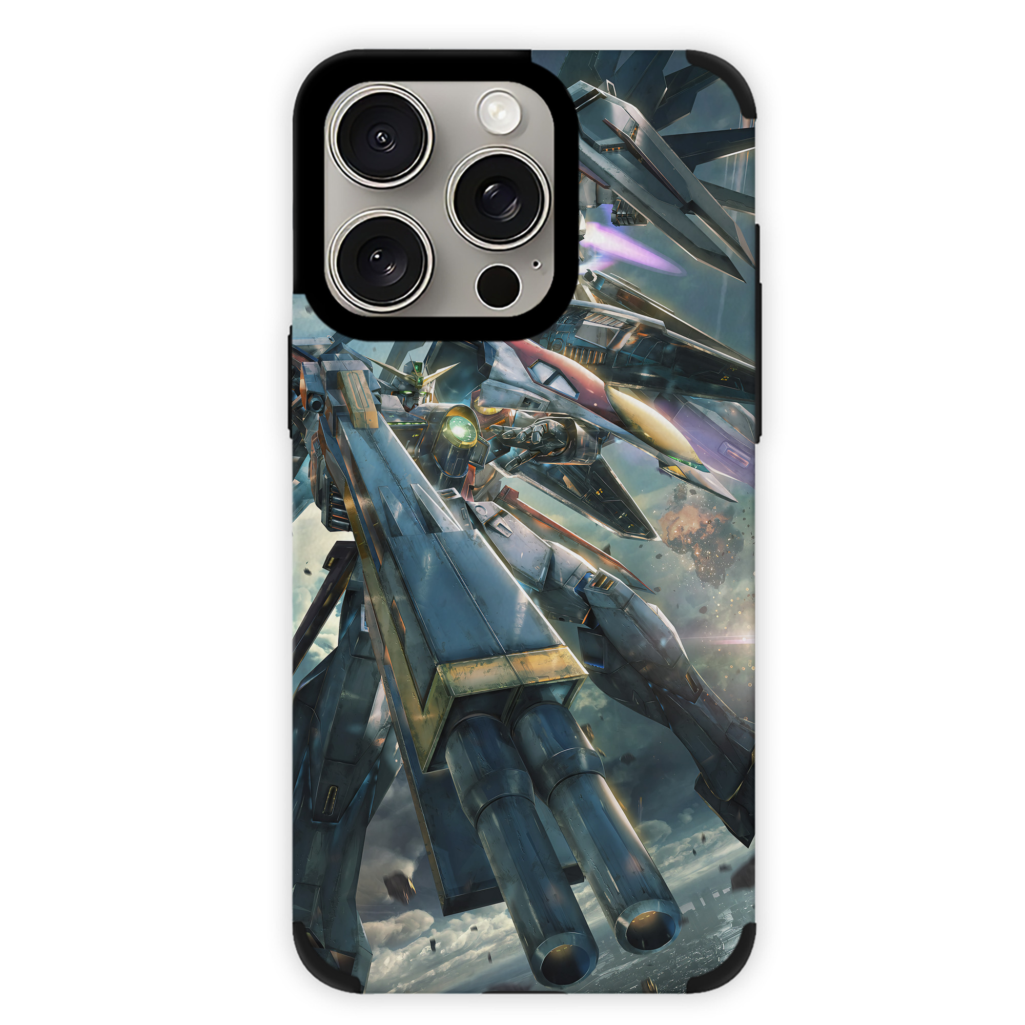 （画像用） 機動戦士ガンダム Mobile Suit Gundam 【iPhone15ProMax対応】 PUレザー スマホケース 耐衝撃＆黄変防止