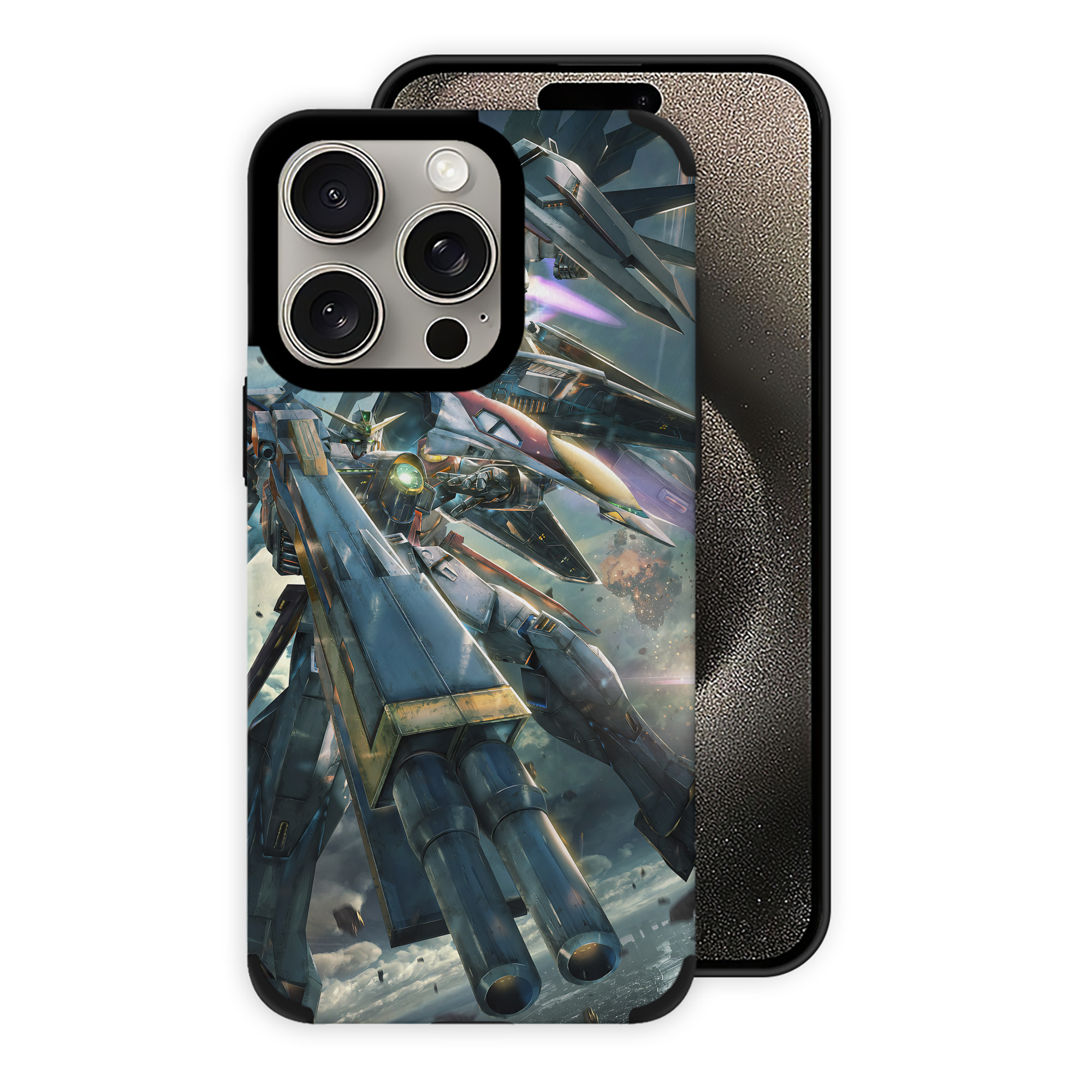 （画像用） 機動戦士ガンダム Mobile Suit Gundam 【iPhone15ProMax対応】 PUレザー スマホケース 耐衝撃＆黄変防止