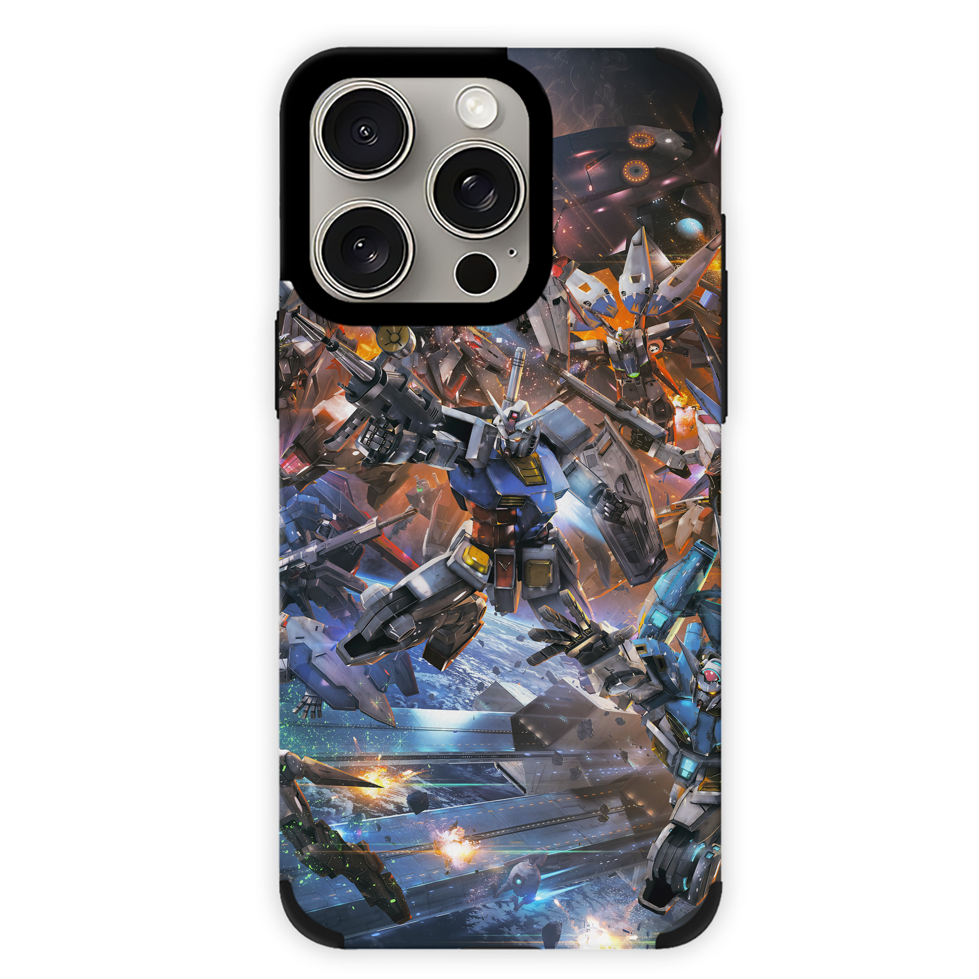 （画像用） 機動戦士ガンダム Mobile Suit Gundam 【iPhone15ProMax対応】 PUレザー スマホケース 耐衝撃＆黄変防止