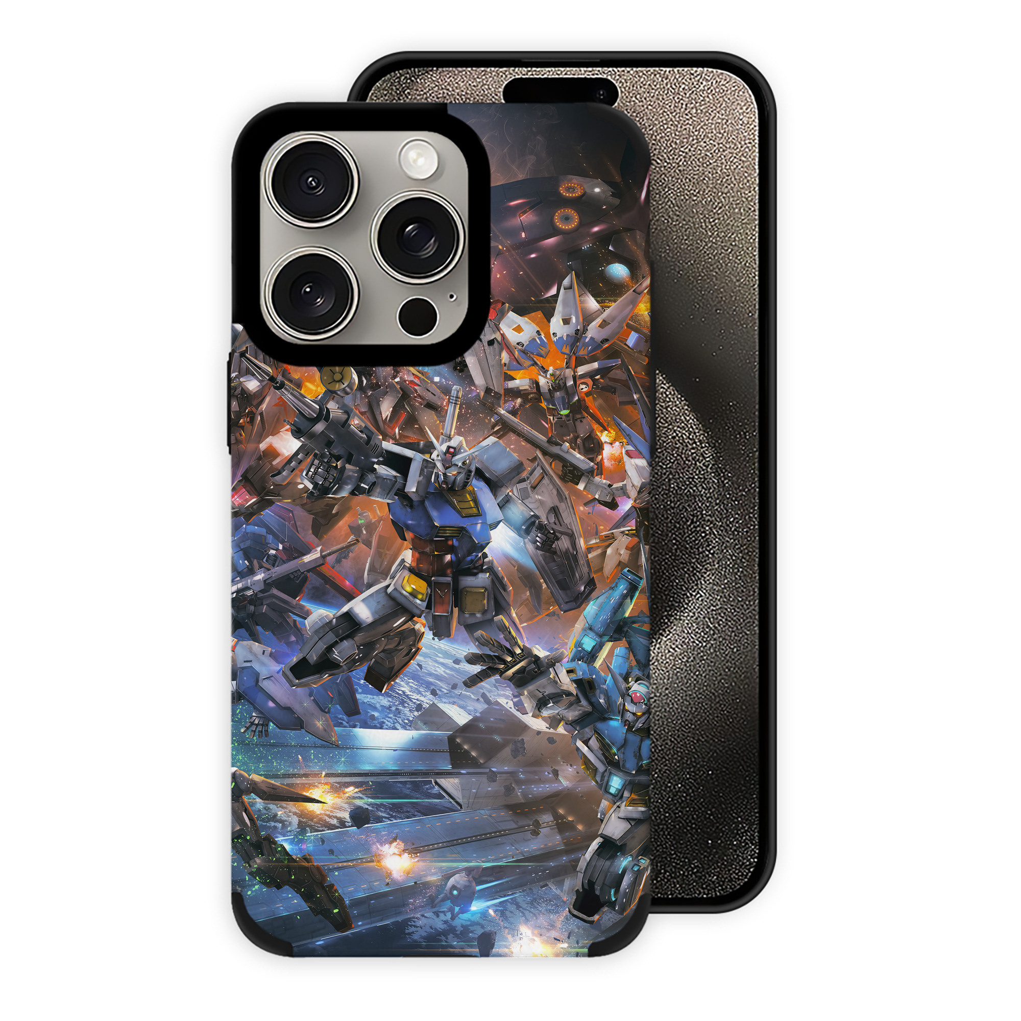 （画像用） 機動戦士ガンダム Mobile Suit Gundam 【iPhone15ProMax対応】 PUレザー スマホケース 耐衝撃＆黄変防止