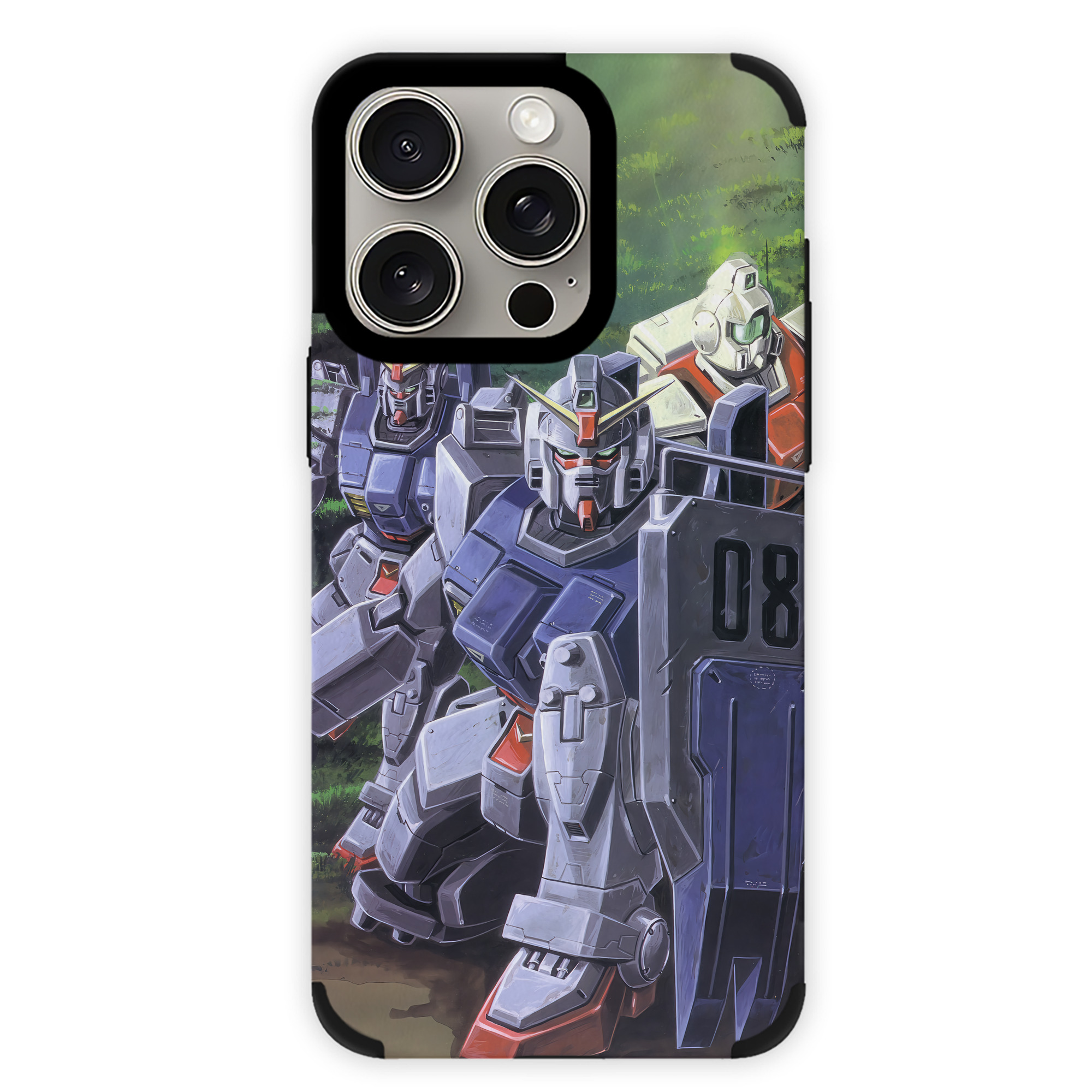 （画像用） 機動戦士ガンダム Mobile Suit Gundam 【iPhone15ProMax対応】 PUレザー スマホケース 耐衝撃＆黄変防止
