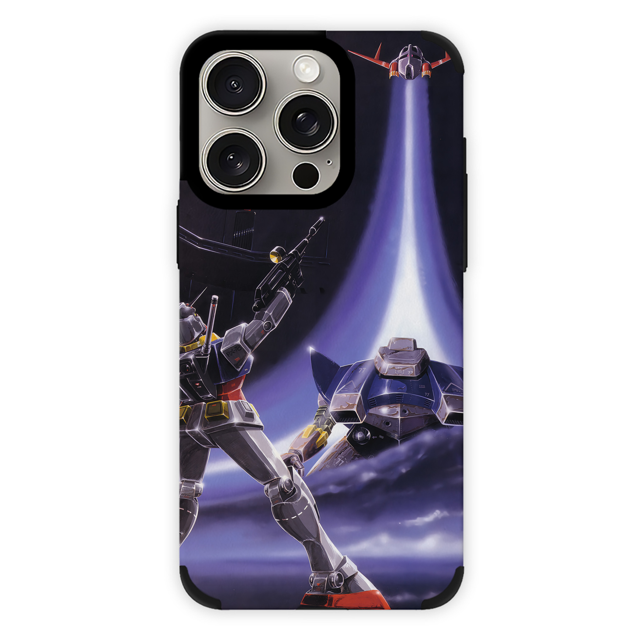 （画像用） 機動戦士ガンダム Mobile Suit Gundam 【iPhone15ProMax対応】 PUレザー スマホケース 耐衝撃＆黄変防止
