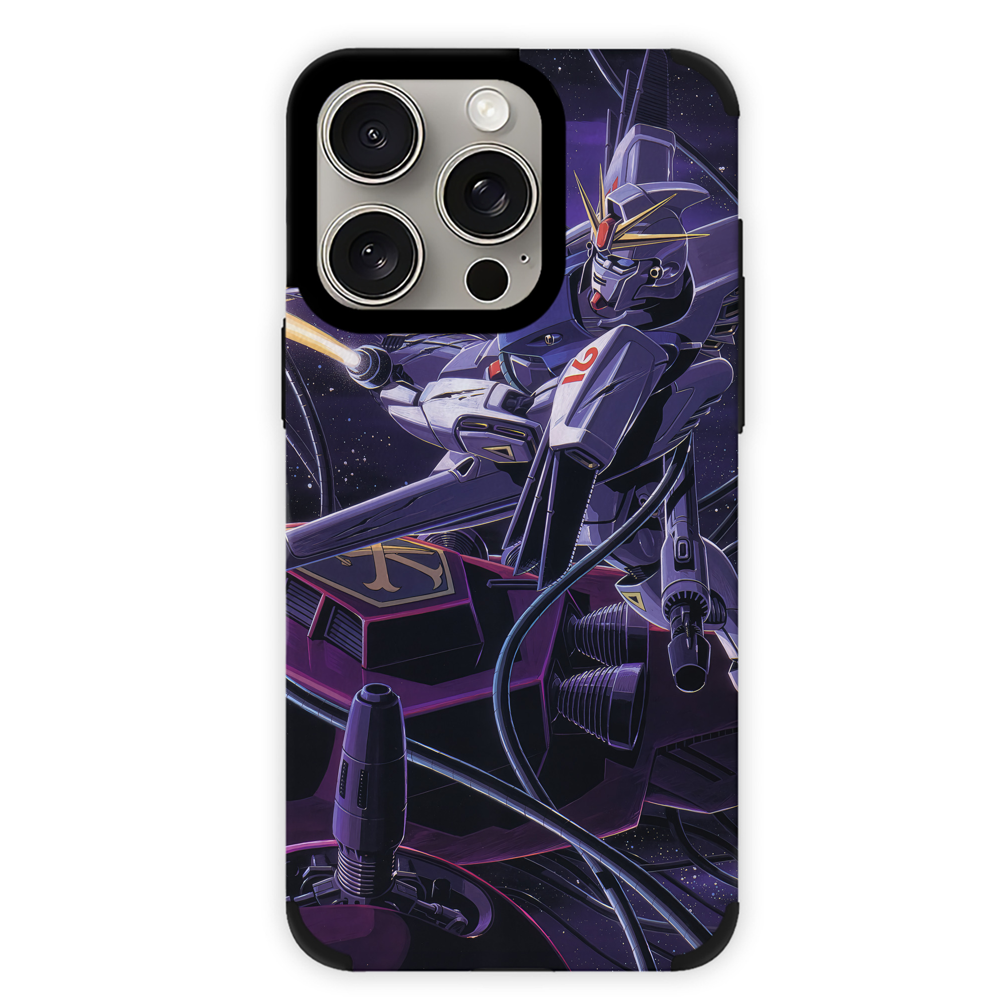 （画像用） 機動戦士ガンダム Mobile Suit Gundam 【iPhone15ProMax対応】 PUレザー スマホケース 耐衝撃＆黄変防止