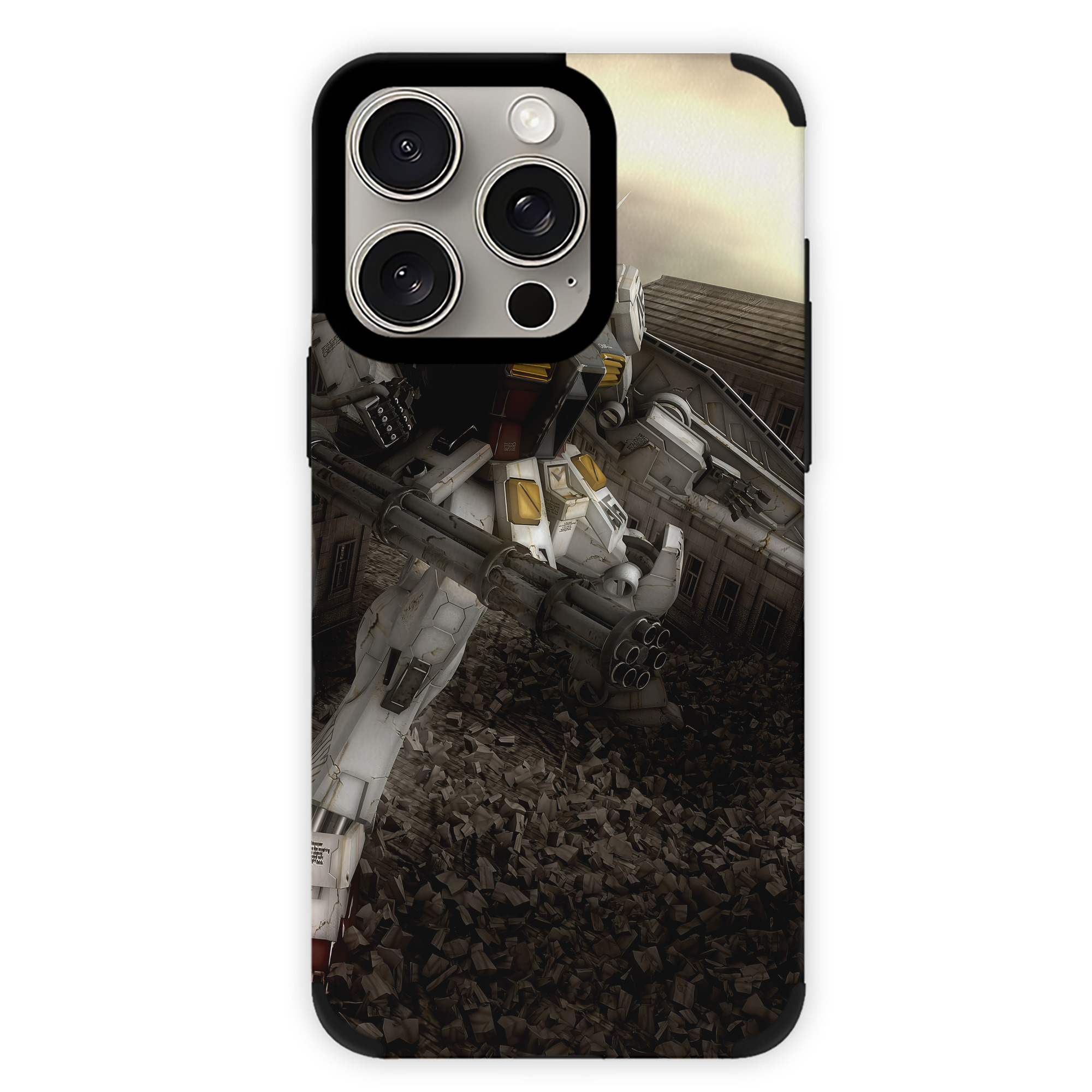 （画像用） 機動戦士ガンダム Mobile Suit Gundam 【iPhone15ProMax対応】 PUレザー スマホケース 耐衝撃＆黄変防止