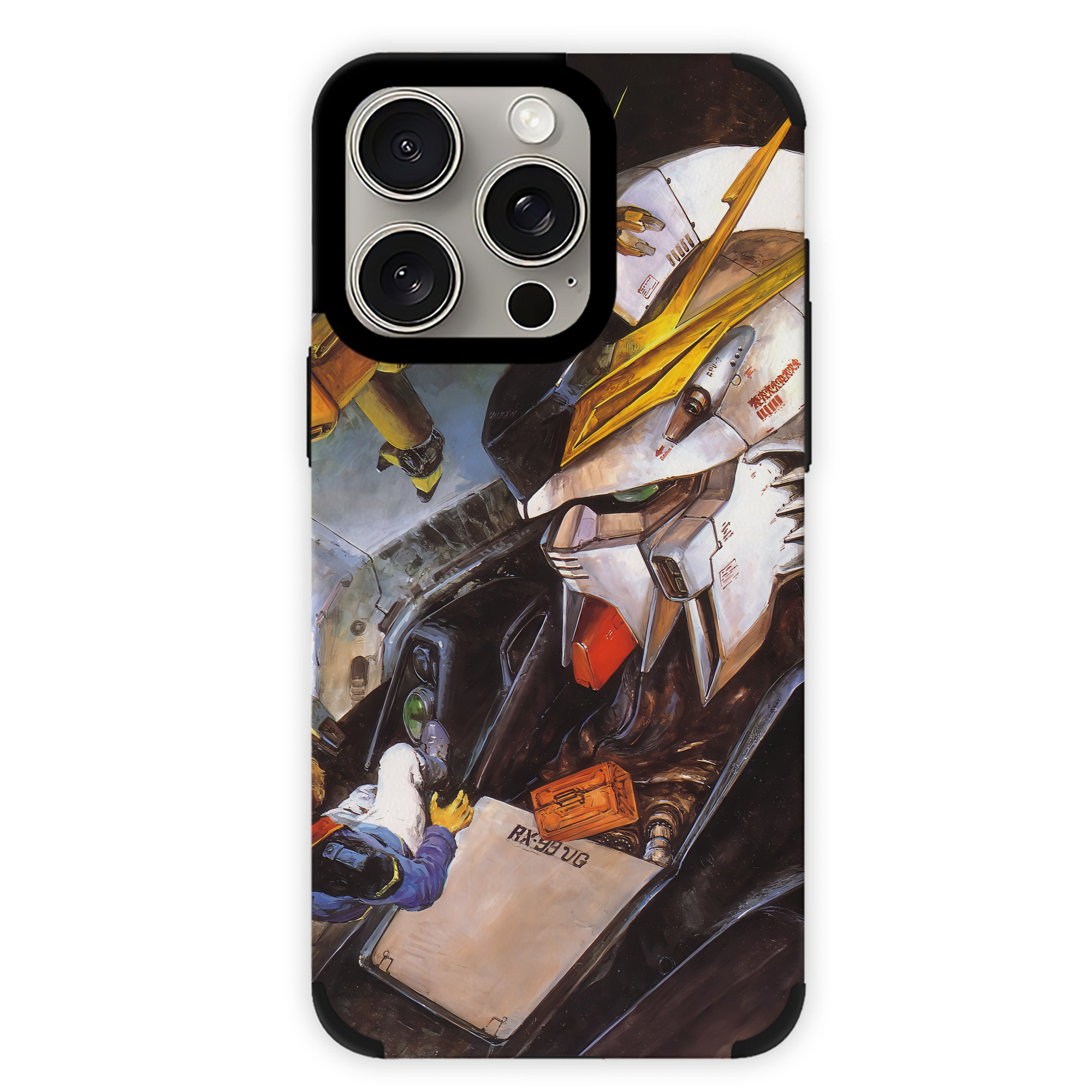 （画像用） 機動戦士ガンダム Mobile Suit Gundam 【iPhone15ProMax対応】 PUレザー スマホケース 耐衝撃＆黄変防止