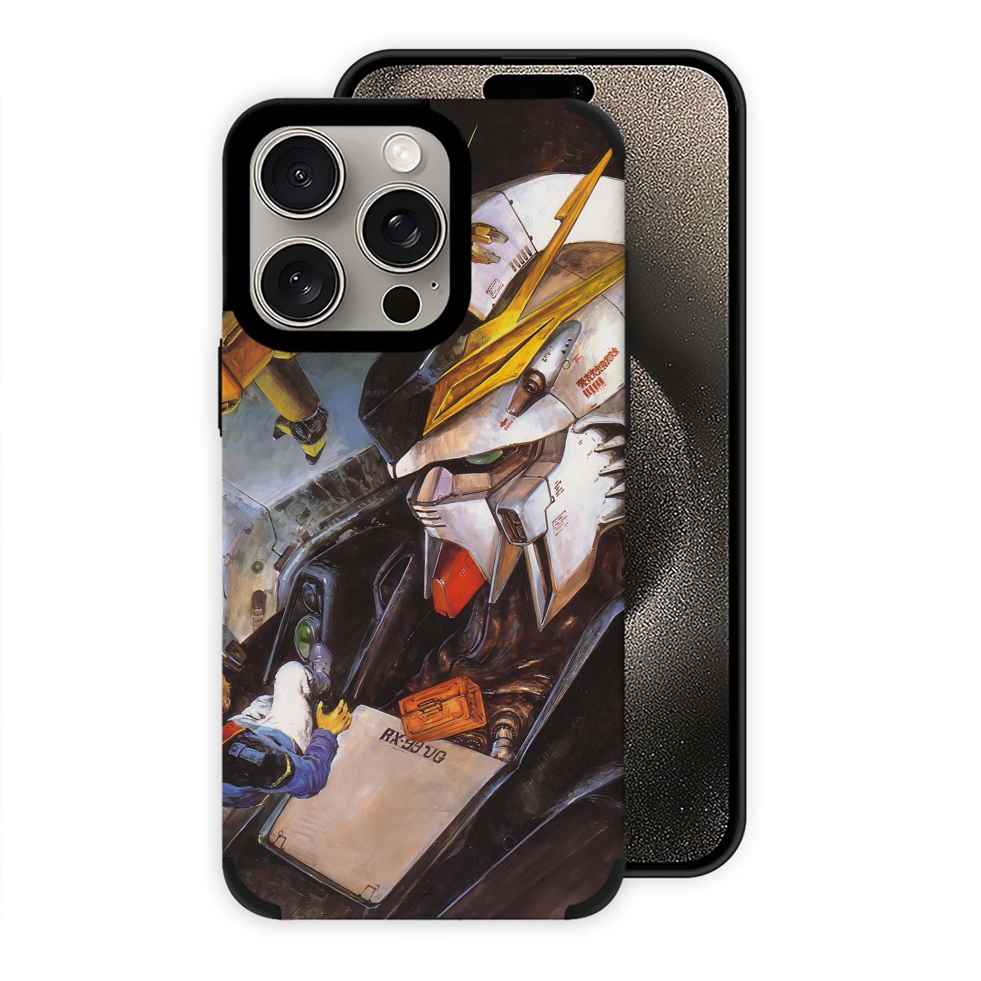 （画像用） 機動戦士ガンダム Mobile Suit Gundam 【iPhone15ProMax対応】 PUレザー スマホケース 耐衝撃＆黄変防止