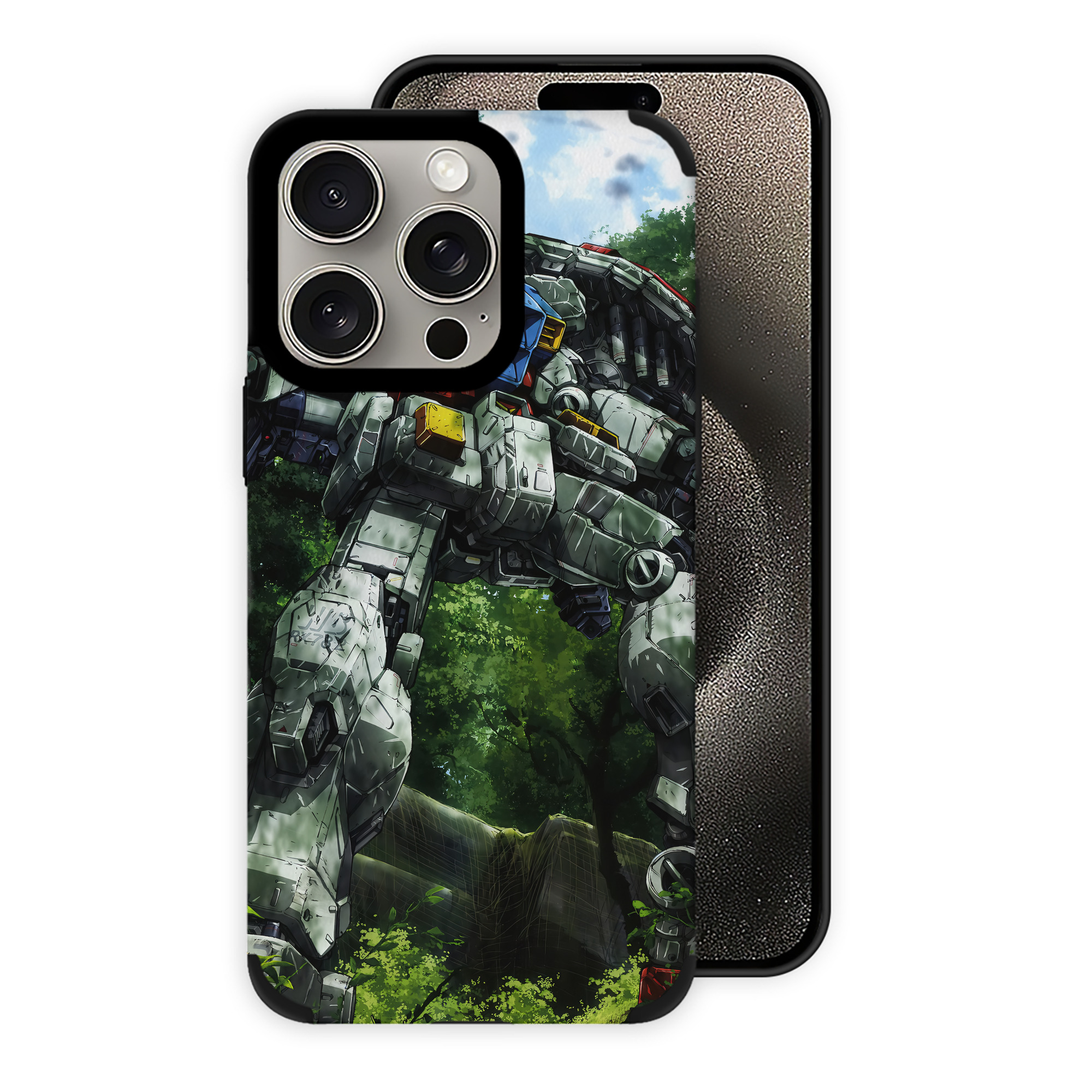（画像用） 機動戦士ガンダム Mobile Suit Gundam 【iPhone15ProMax対応】 PUレザー スマホケース 耐衝撃＆黄変防止
