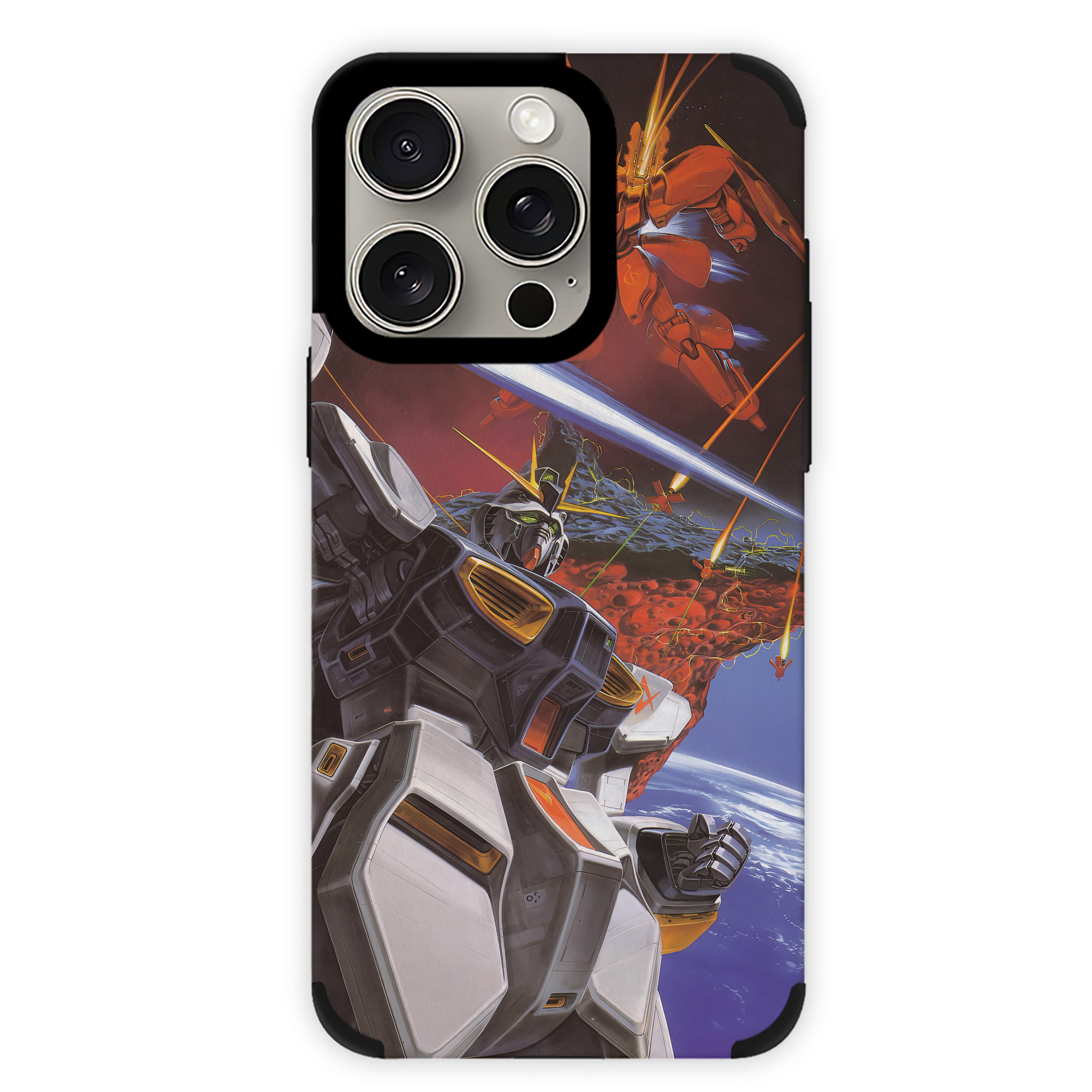 （画像用） 機動戦士ガンダム Mobile Suit Gundam 【iPhone15ProMax対応】 PUレザー スマホケース 耐衝撃＆黄変防止