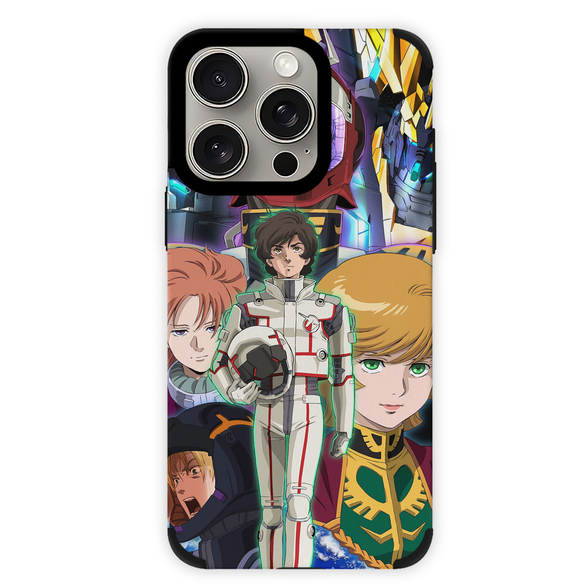 （画像用） 機動戦士ガンダム Mobile Suit Gundam 【iPhone15ProMax対応】 PUレザー スマホケース 耐衝撃＆黄変防止