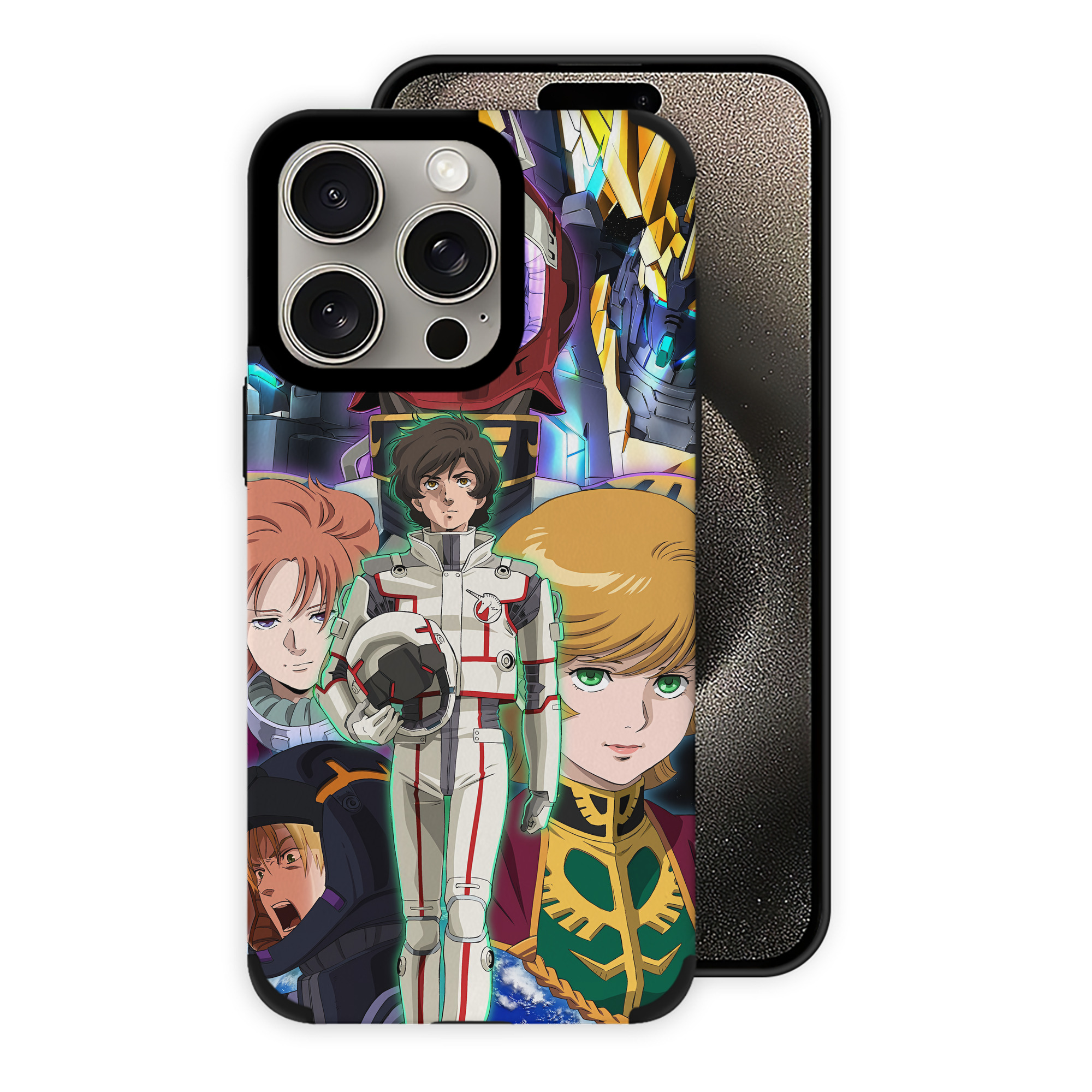 （画像用） 機動戦士ガンダム Mobile Suit Gundam 【iPhone15ProMax対応】 PUレザー スマホケース 耐衝撃＆黄変防止