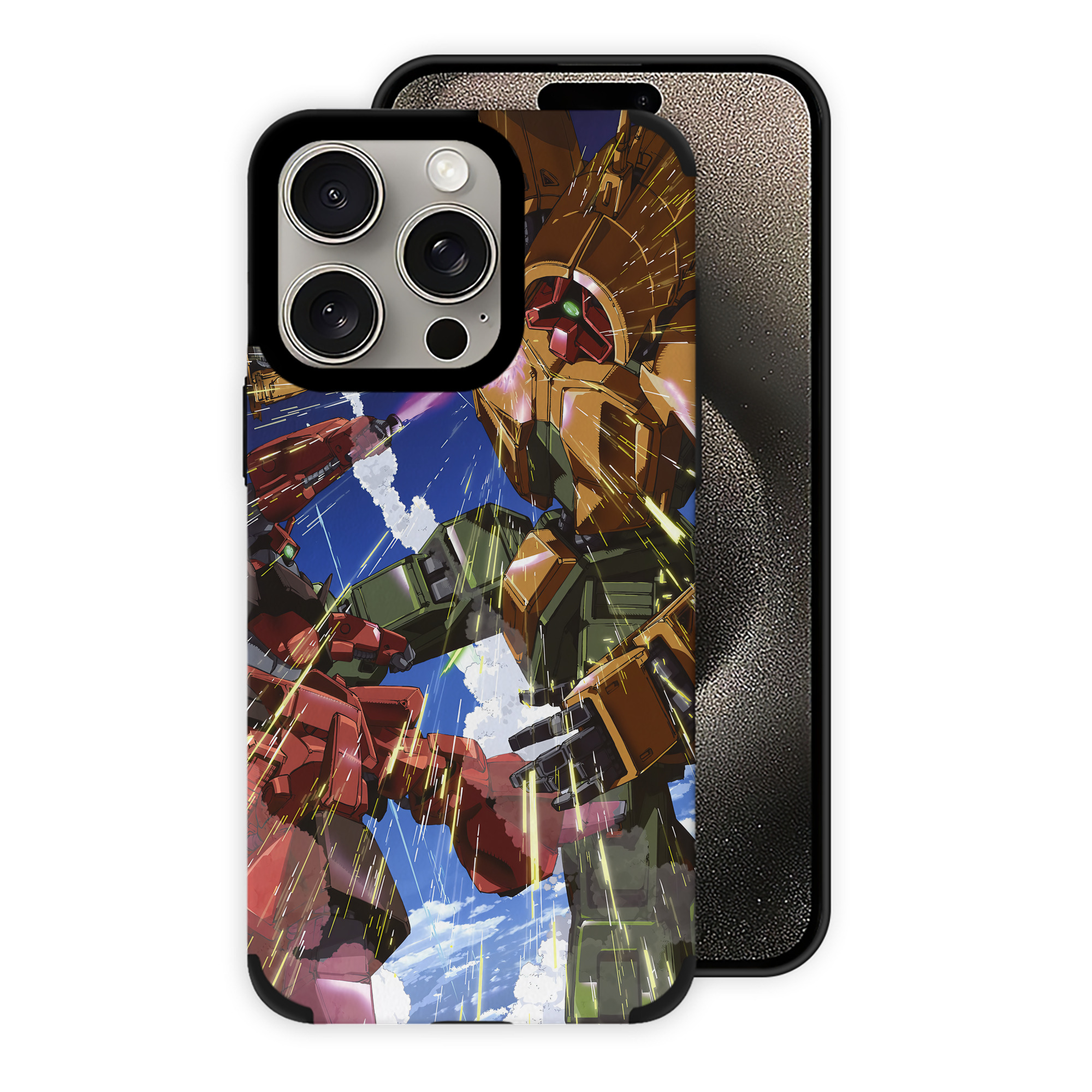 （画像用） 機動戦士ガンダム Mobile Suit Gundam 【iPhone15ProMax対応】 PUレザー スマホケース 耐衝撃＆黄変防止