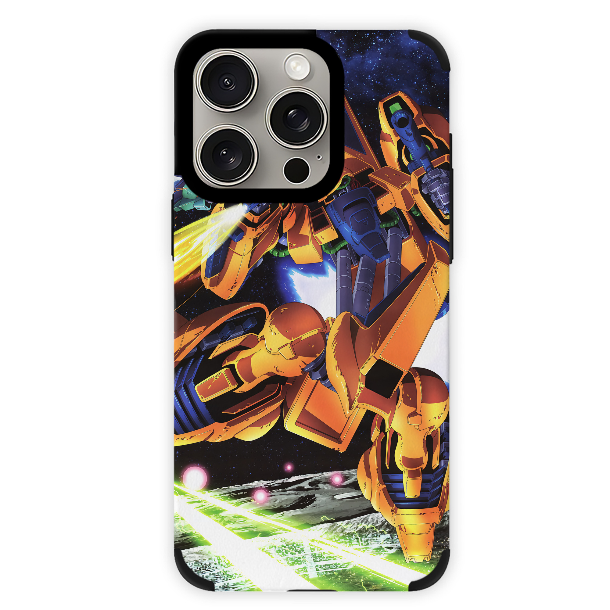 （画像用） 機動戦士ガンダム Mobile Suit Gundam 【iPhone15ProMax対応】 PUレザー スマホケース 耐衝撃＆黄変防止