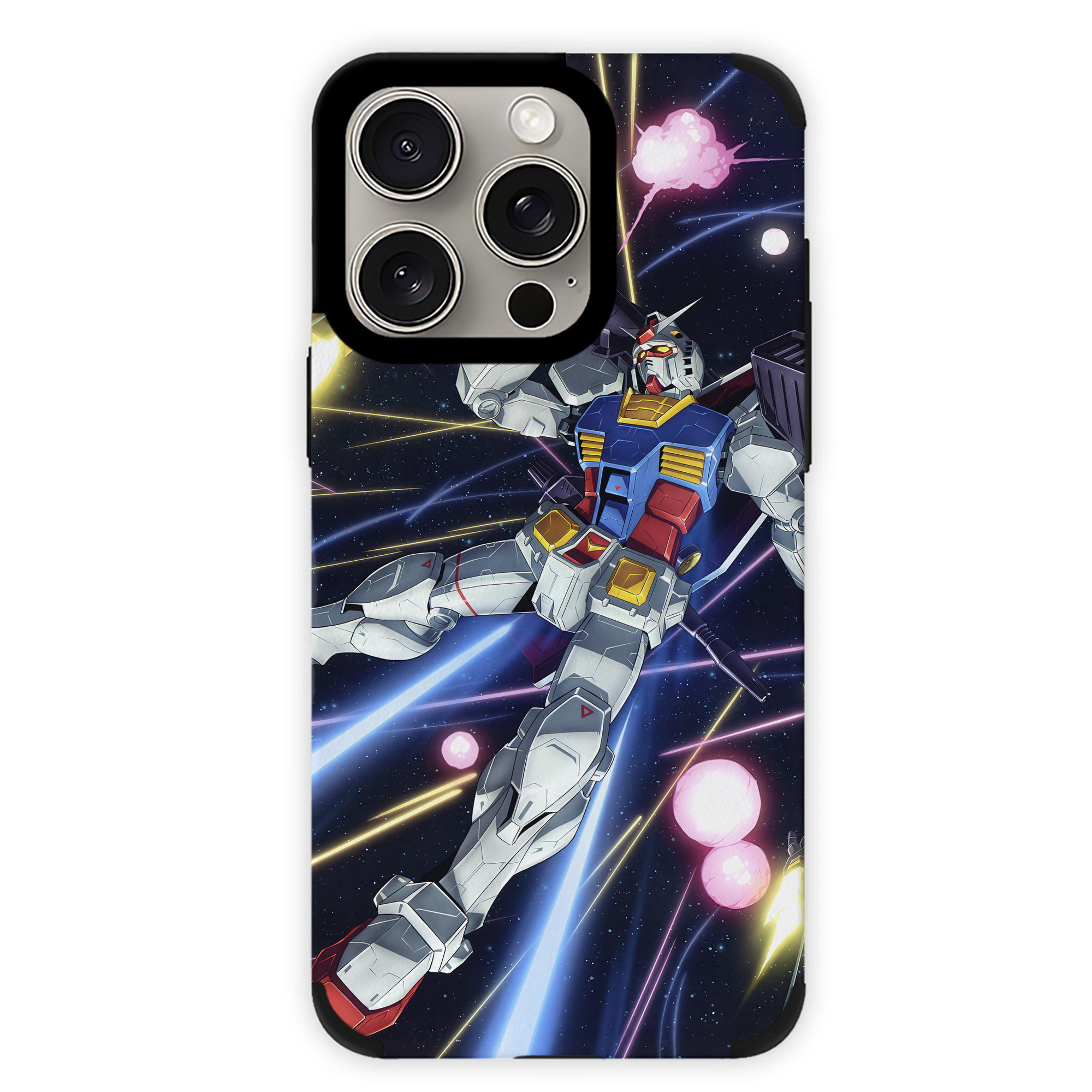 （画像用） 機動戦士ガンダム Mobile Suit Gundam 【iPhone15ProMax対応】 PUレザー スマホケース 耐衝撃＆黄変防止