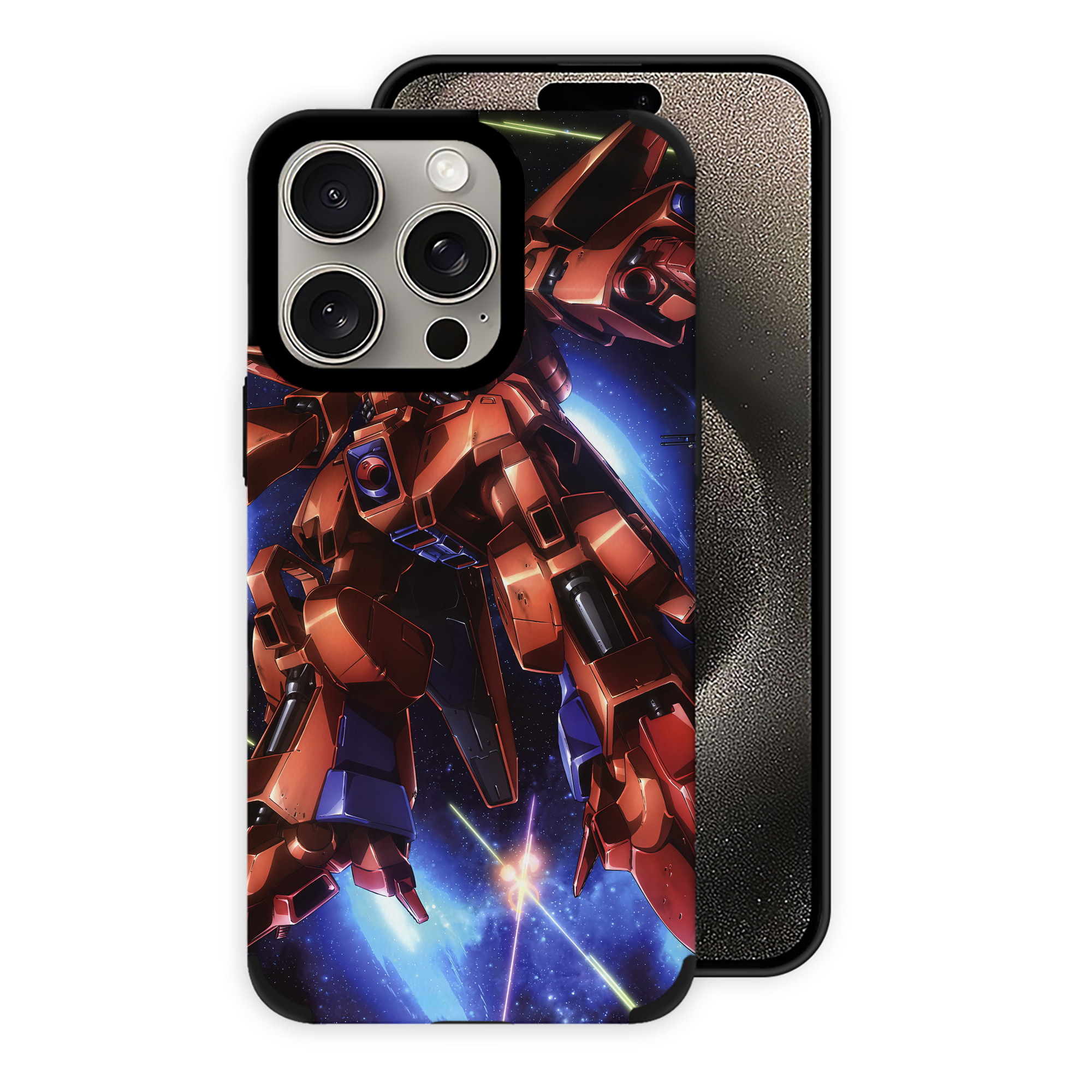 （画像用） 機動戦士ガンダム Mobile Suit Gundam 【iPhone15ProMax対応】 PUレザー スマホケース 耐衝撃＆黄変防止
