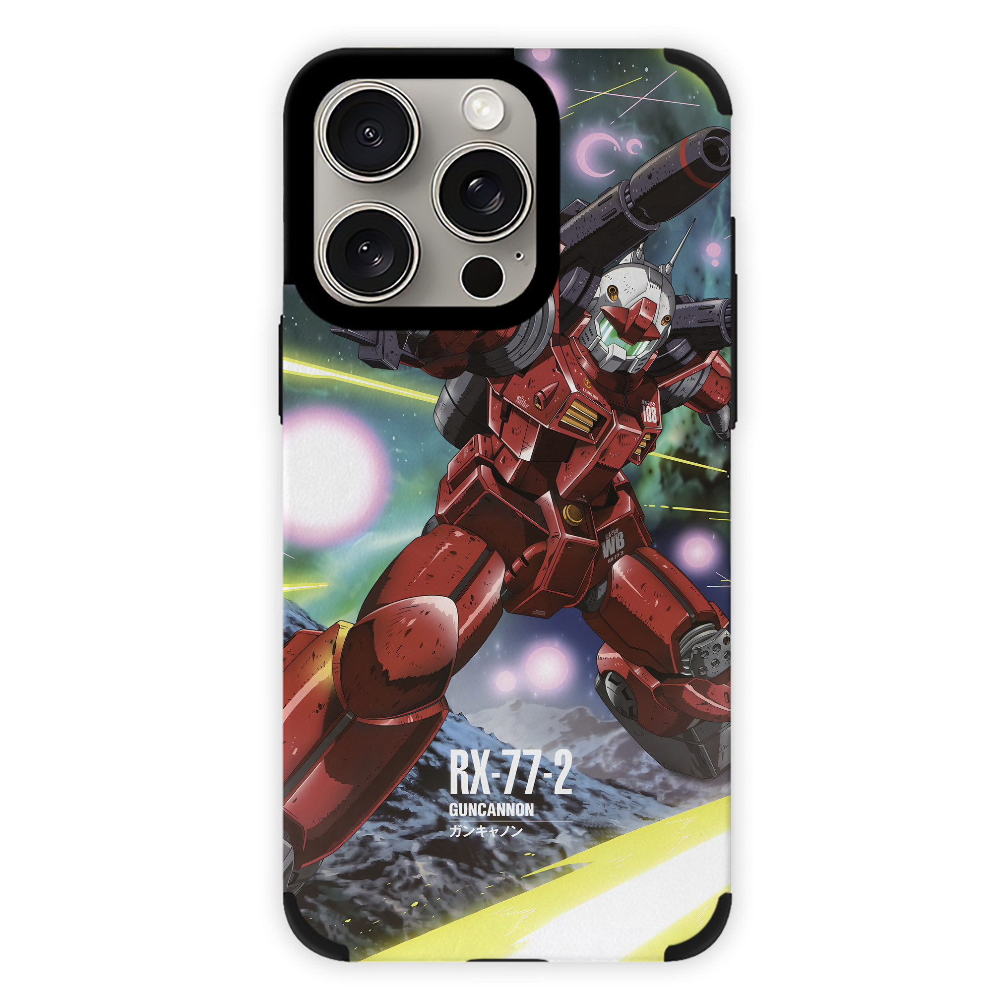 （画像用） 機動戦士ガンダム Mobile Suit Gundam 【iPhone15ProMax対応】 PUレザー スマホケース 耐衝撃＆黄変防止