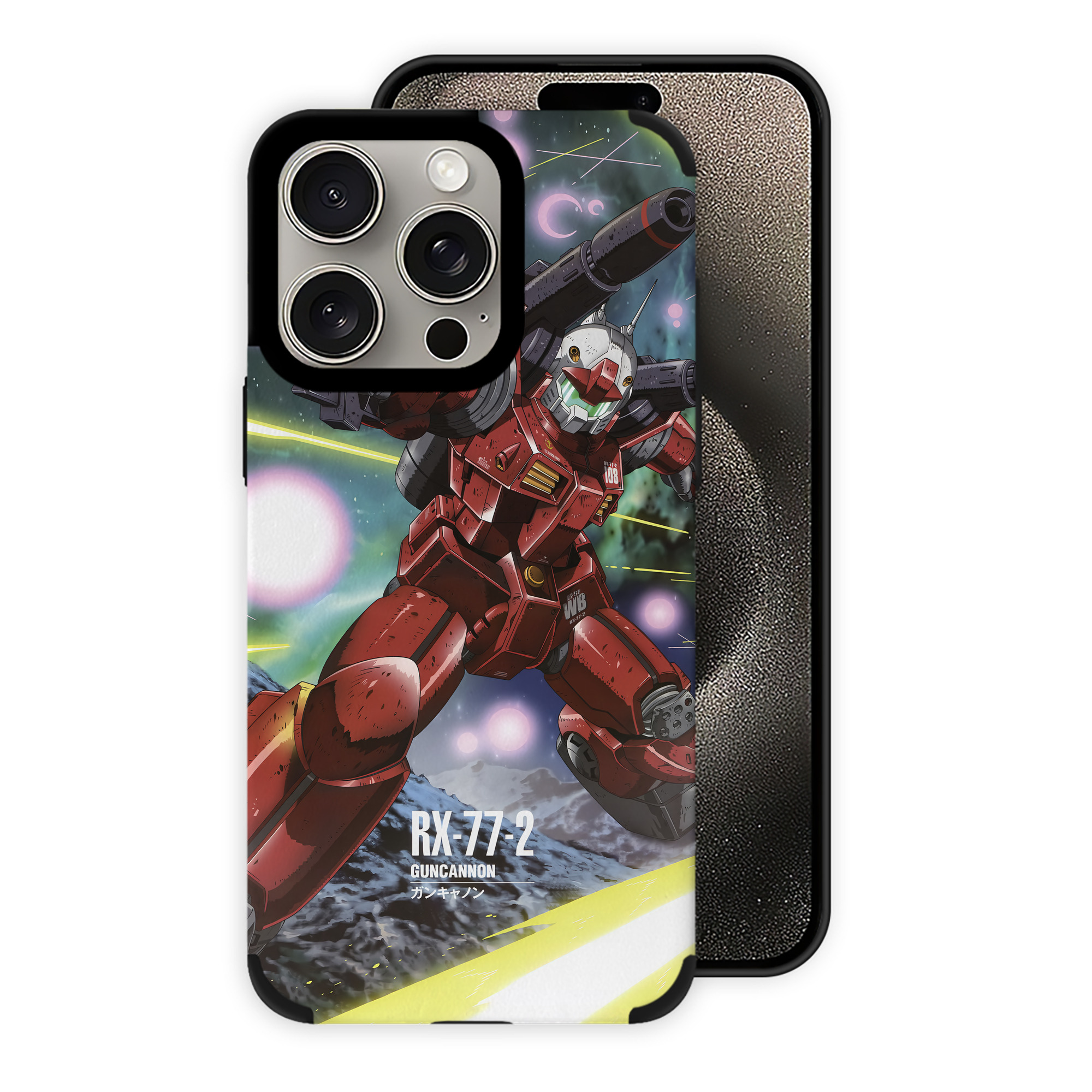 （画像用） 機動戦士ガンダム Mobile Suit Gundam 【iPhone15ProMax対応】 PUレザー スマホケース 耐衝撃＆黄変防止