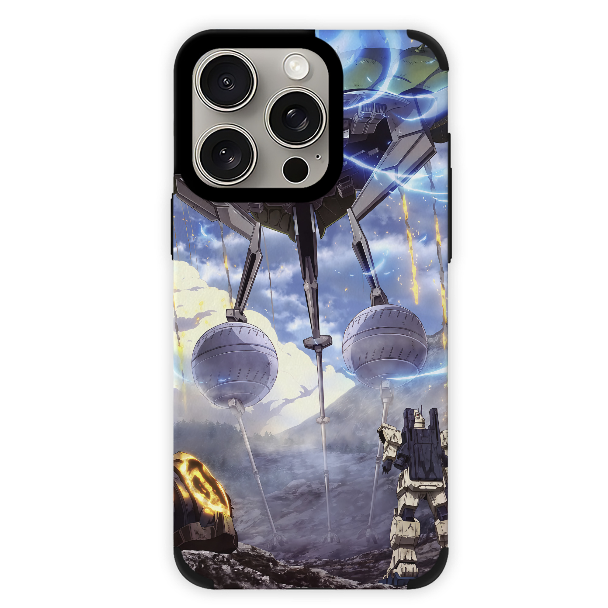 （画像用） 機動戦士ガンダム Mobile Suit Gundam 【iPhone15ProMax対応】 PUレザー スマホケース 耐衝撃＆黄変防止