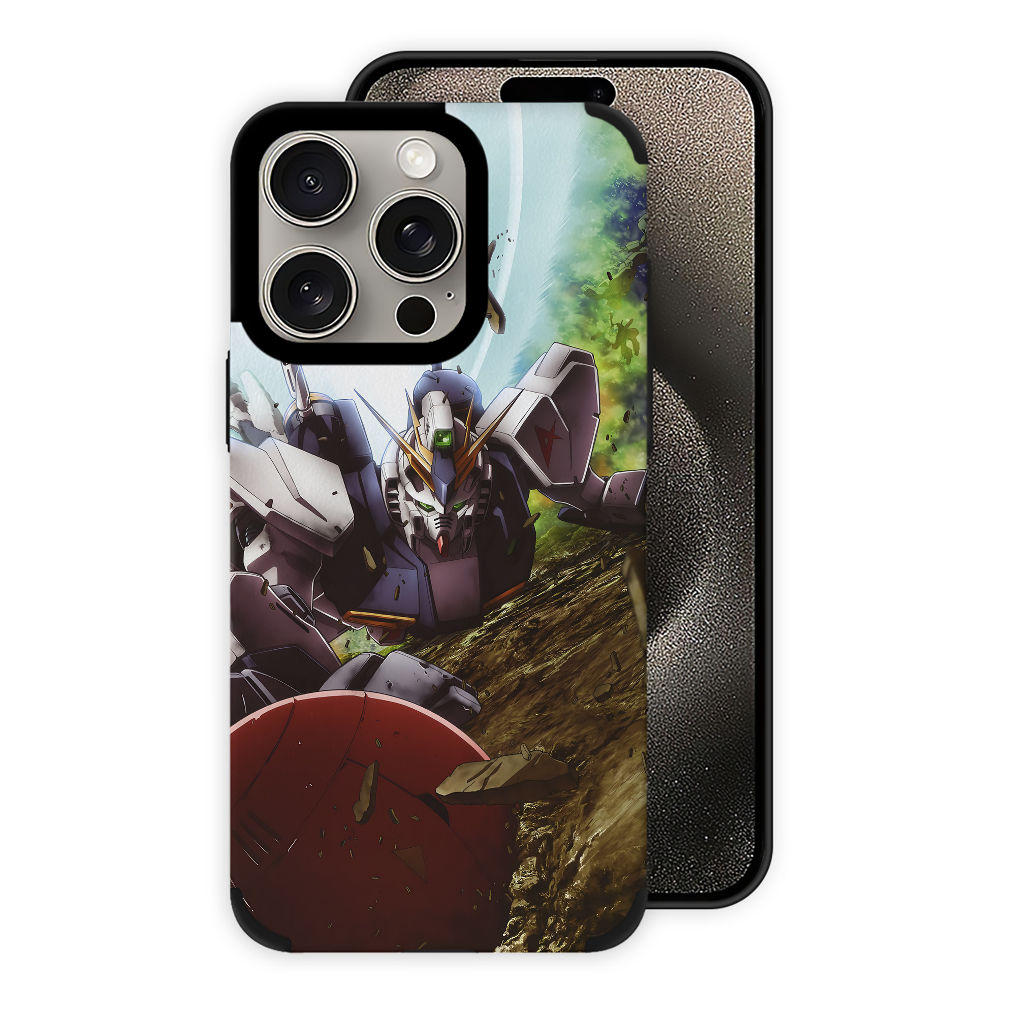 （画像用） 機動戦士ガンダム Mobile Suit Gundam 【iPhone15ProMax対応】 PUレザー スマホケース 耐衝撃＆黄変防止