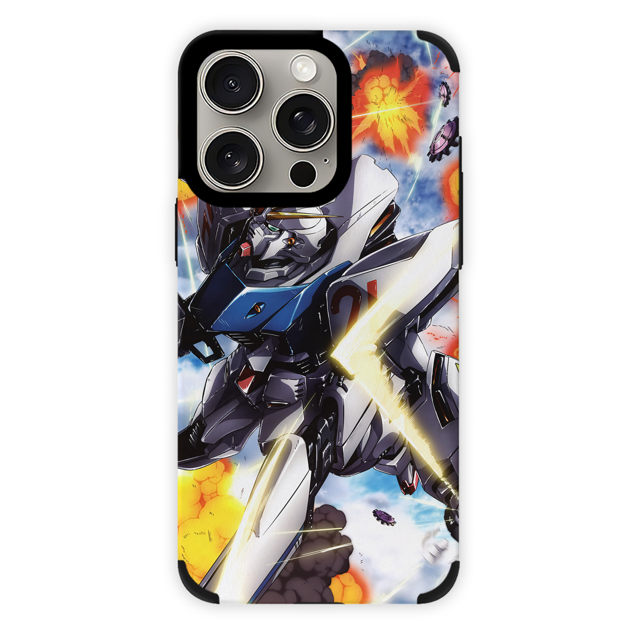 （画像用） 機動戦士ガンダム Mobile Suit Gundam 【iPhone15ProMax対応】 PUレザー スマホケース 耐衝撃＆黄変防止