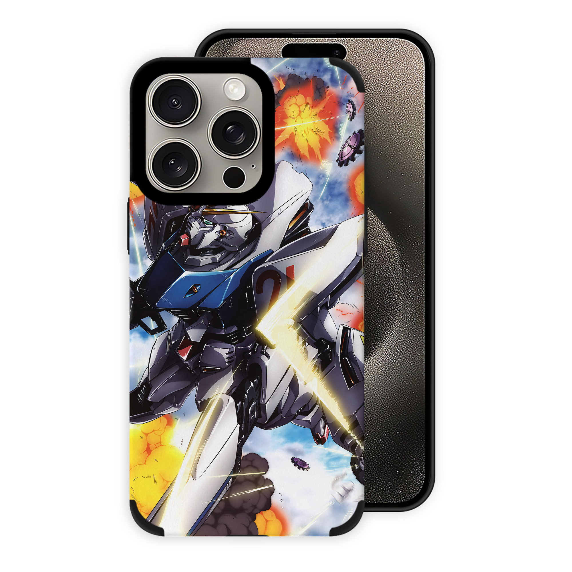 （画像用） 機動戦士ガンダム Mobile Suit Gundam 【iPhone15ProMax対応】 PUレザー スマホケース 耐衝撃＆黄変防止