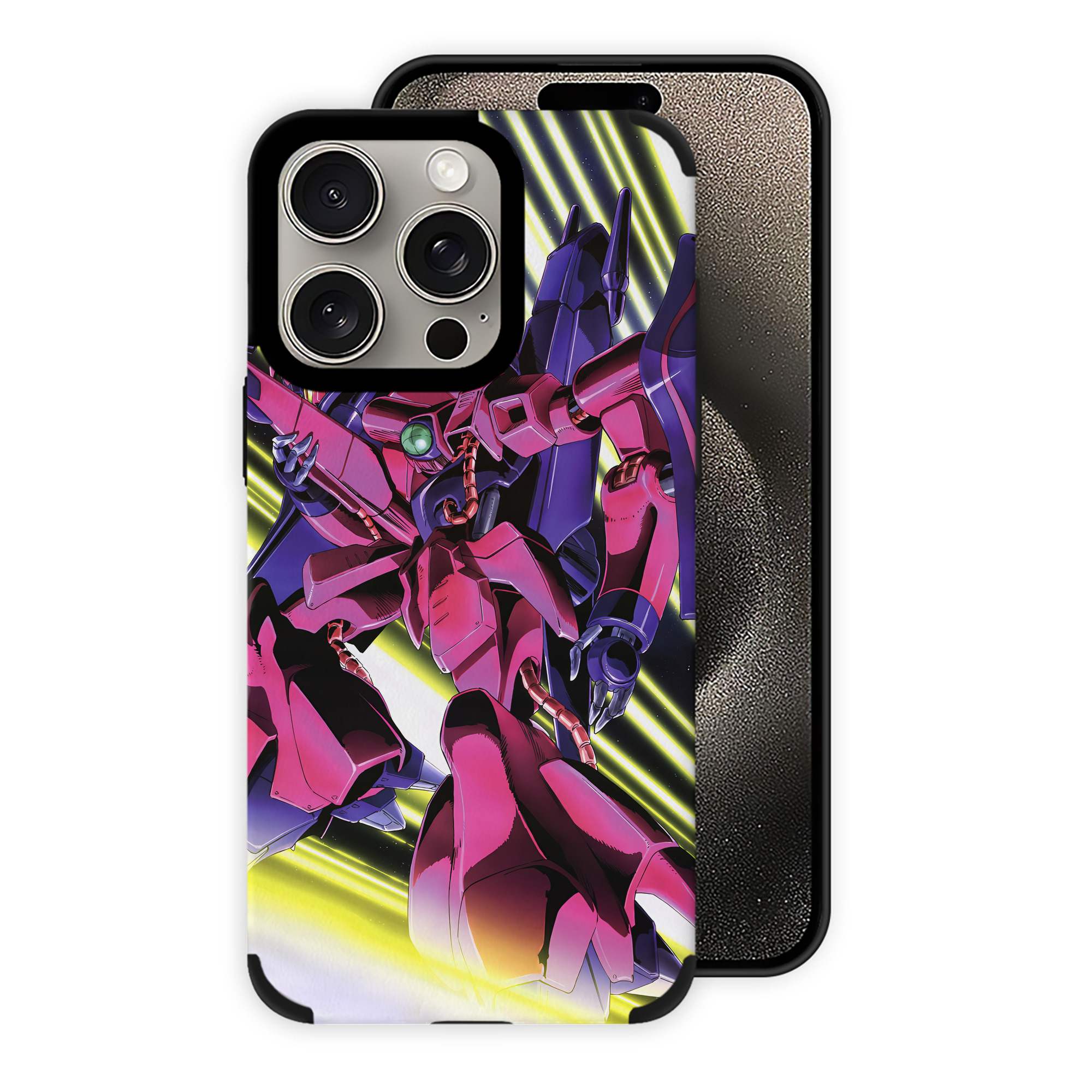 （画像用） 機動戦士ガンダム Mobile Suit Gundam 【iPhone15ProMax対応】 PUレザー スマホケース 耐衝撃＆黄変防止