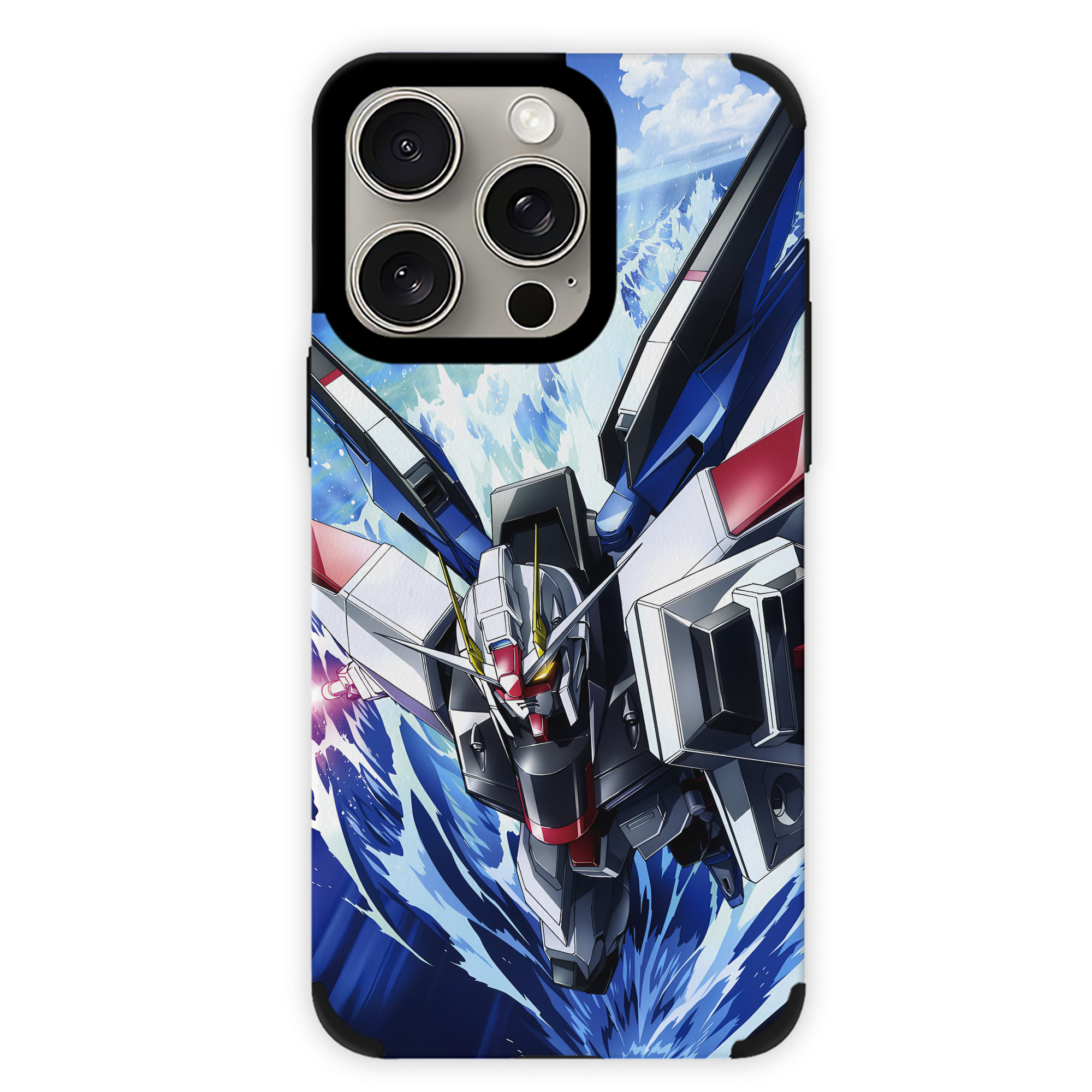 （画像用） 機動戦士ガンダム Mobile Suit Gundam 【iPhone15ProMax対応】 PUレザー スマホケース 耐衝撃＆黄変防止