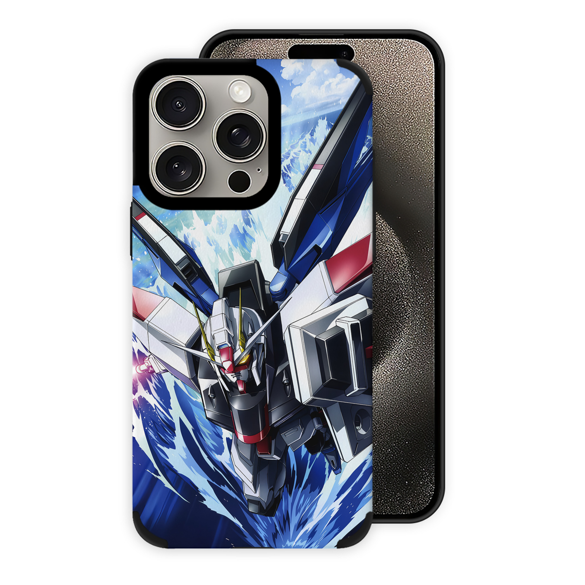 （画像用） 機動戦士ガンダム Mobile Suit Gundam 【iPhone15ProMax対応】 PUレザー スマホケース 耐衝撃＆黄変防止