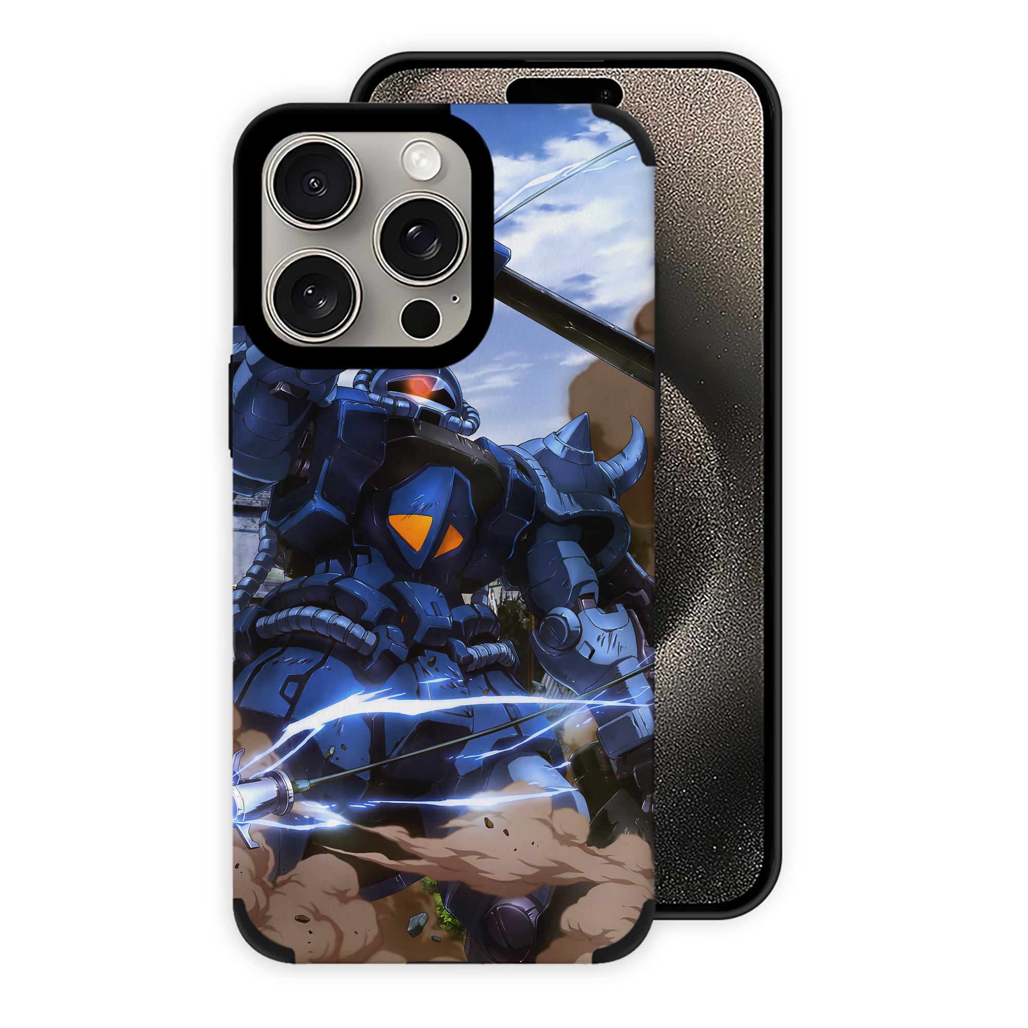 （画像用） 機動戦士ガンダム Mobile Suit Gundam 【iPhone15ProMax対応】 PUレザー スマホケース 耐衝撃＆黄変防止