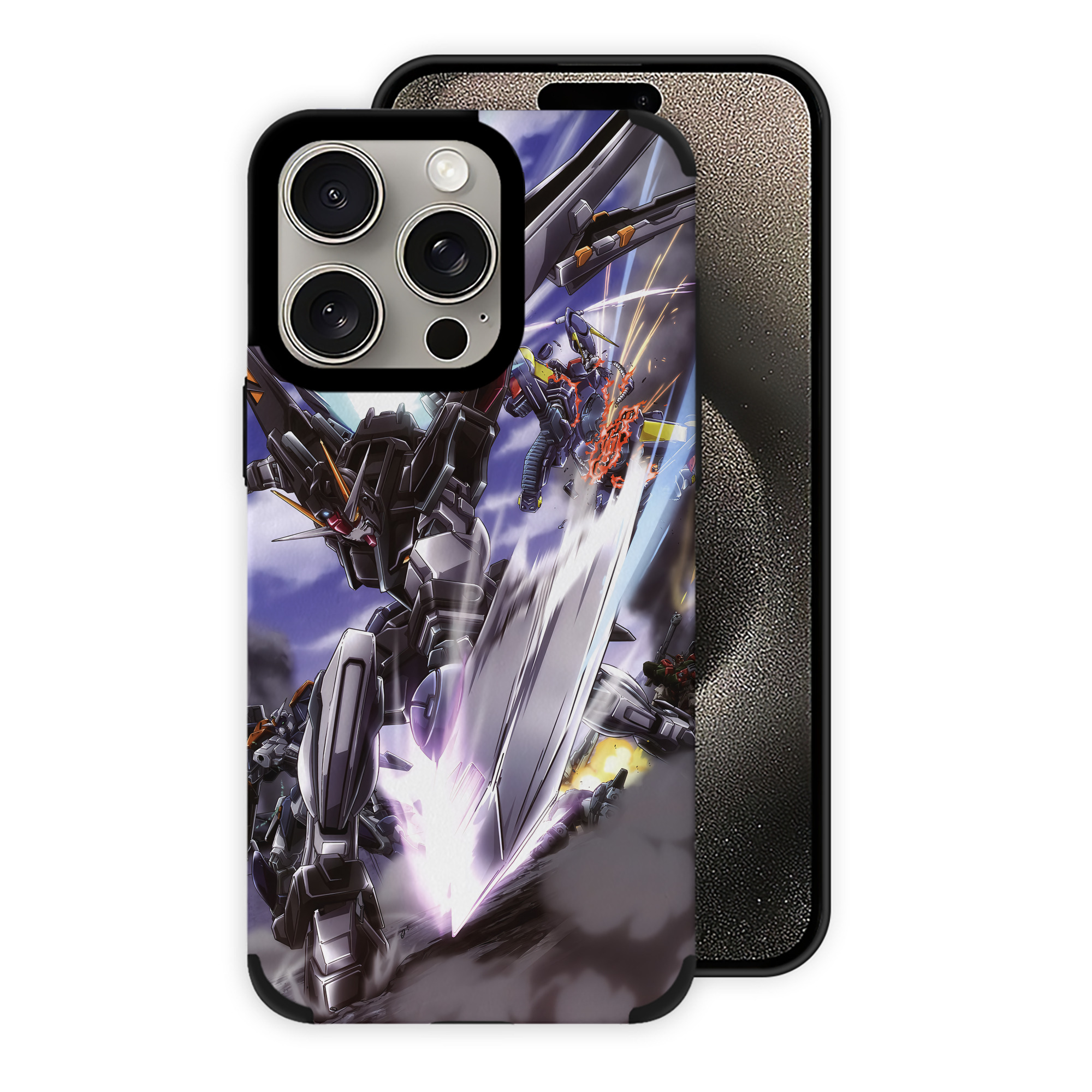 （画像用） 機動戦士ガンダム Mobile Suit Gundam 【iPhone15ProMax対応】 PUレザー スマホケース 耐衝撃＆黄変防止
