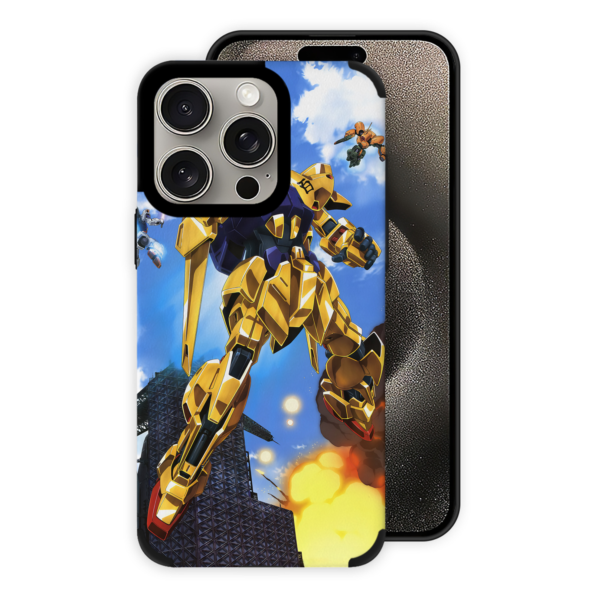 （画像用） 機動戦士ガンダム Mobile Suit Gundam 【iPhone15ProMax対応】 PUレザー スマホケース 耐衝撃＆黄変防止