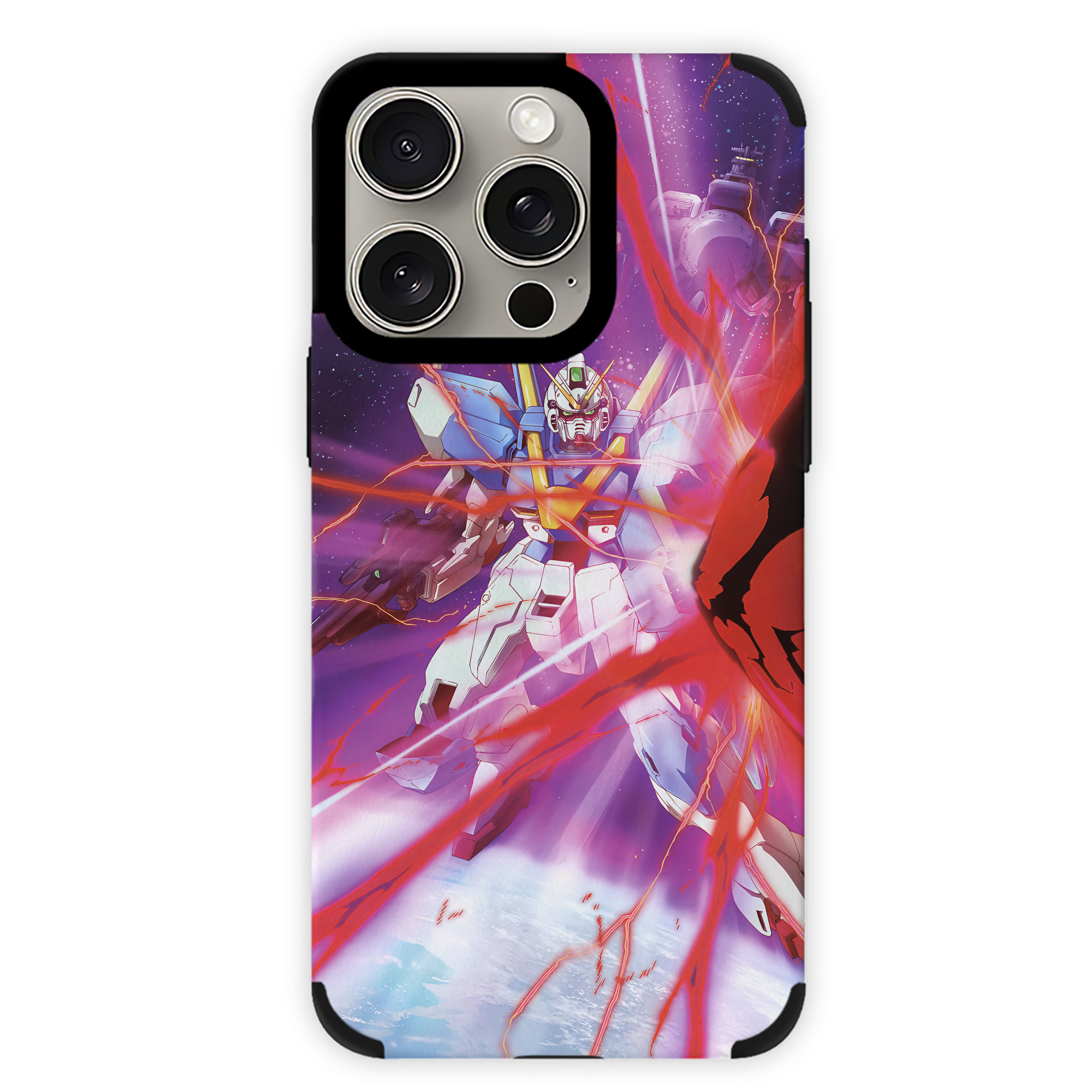 （画像用） 機動戦士ガンダム Mobile Suit Gundam 【iPhone15ProMax対応】 PUレザー スマホケース 耐衝撃＆黄変防止