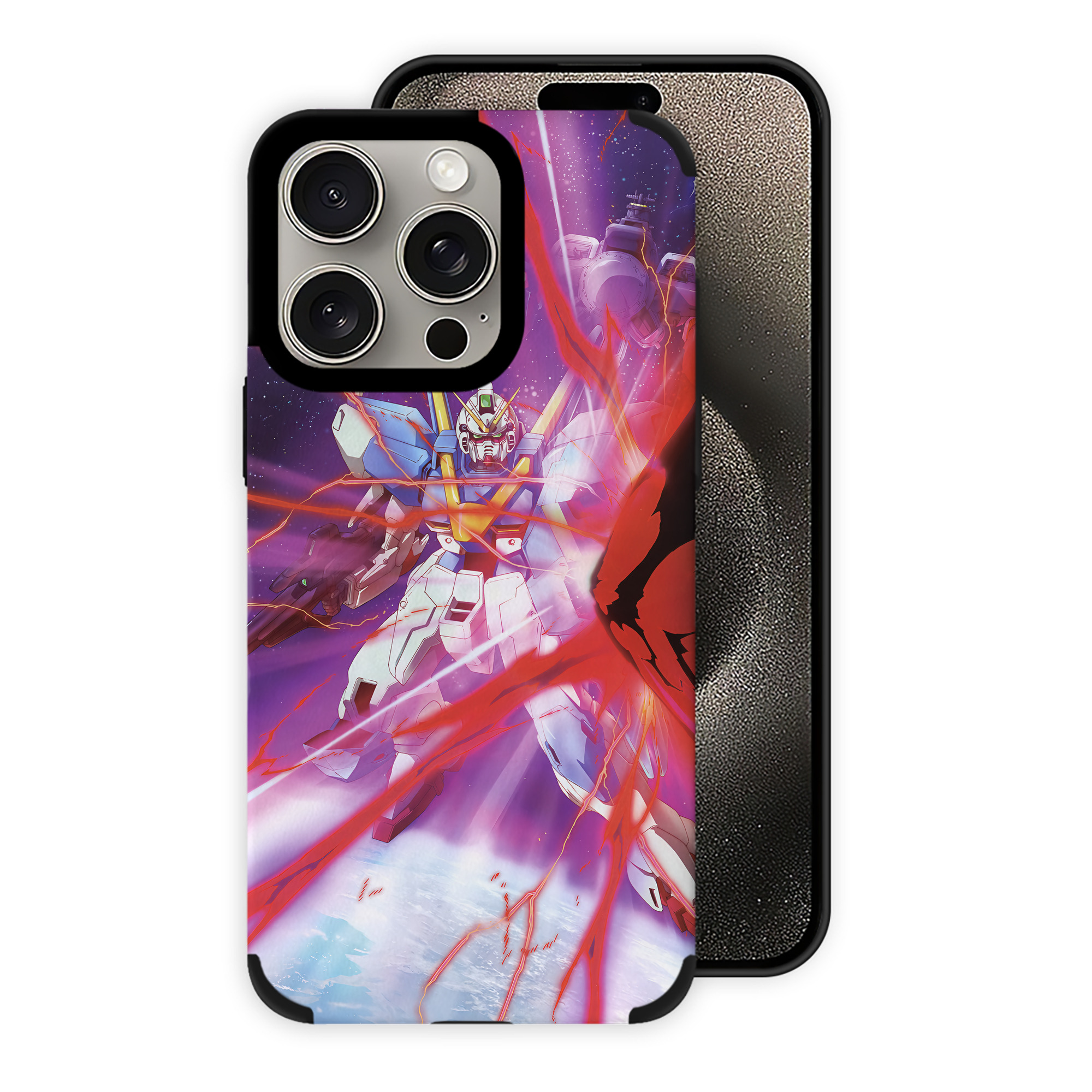 （画像用） 機動戦士ガンダム Mobile Suit Gundam 【iPhone15ProMax対応】 PUレザー スマホケース 耐衝撃＆黄変防止