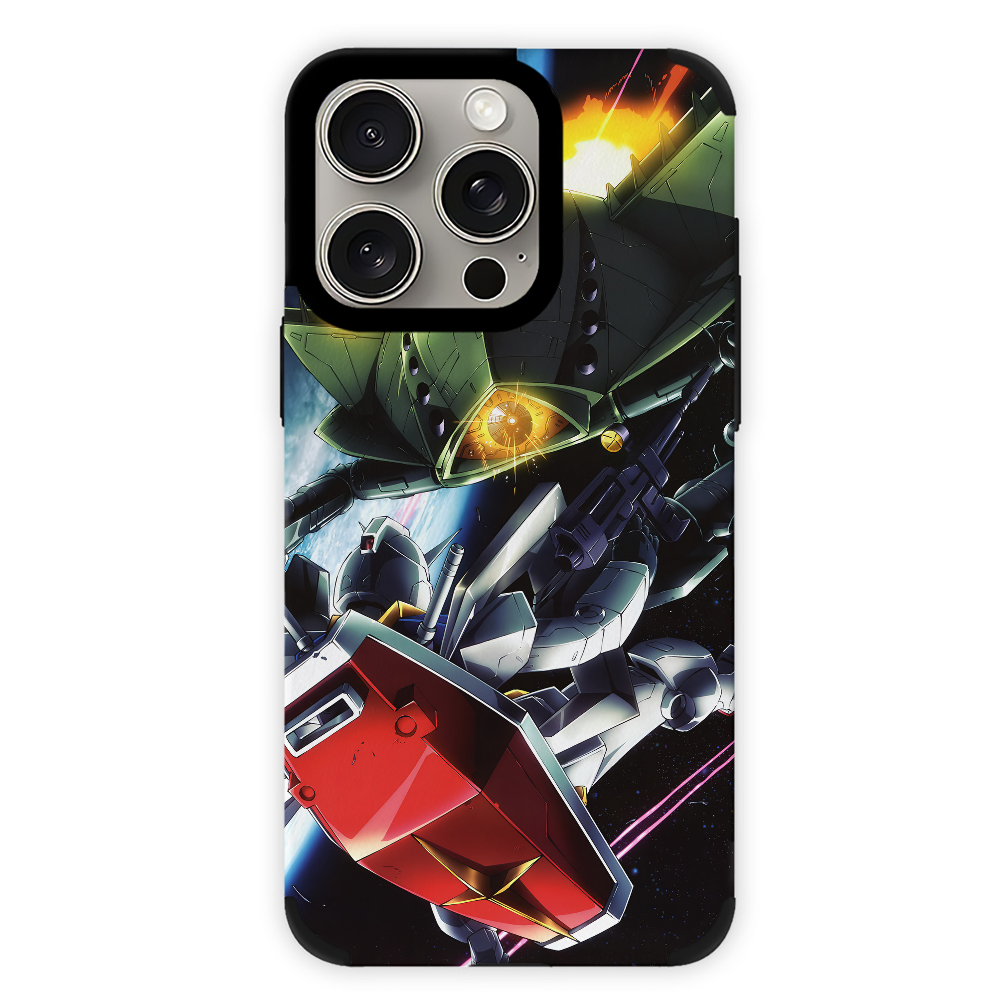 （画像用） 機動戦士ガンダム Mobile Suit Gundam 【iPhone15ProMax対応】 PUレザー スマホケース 耐衝撃＆黄変防止