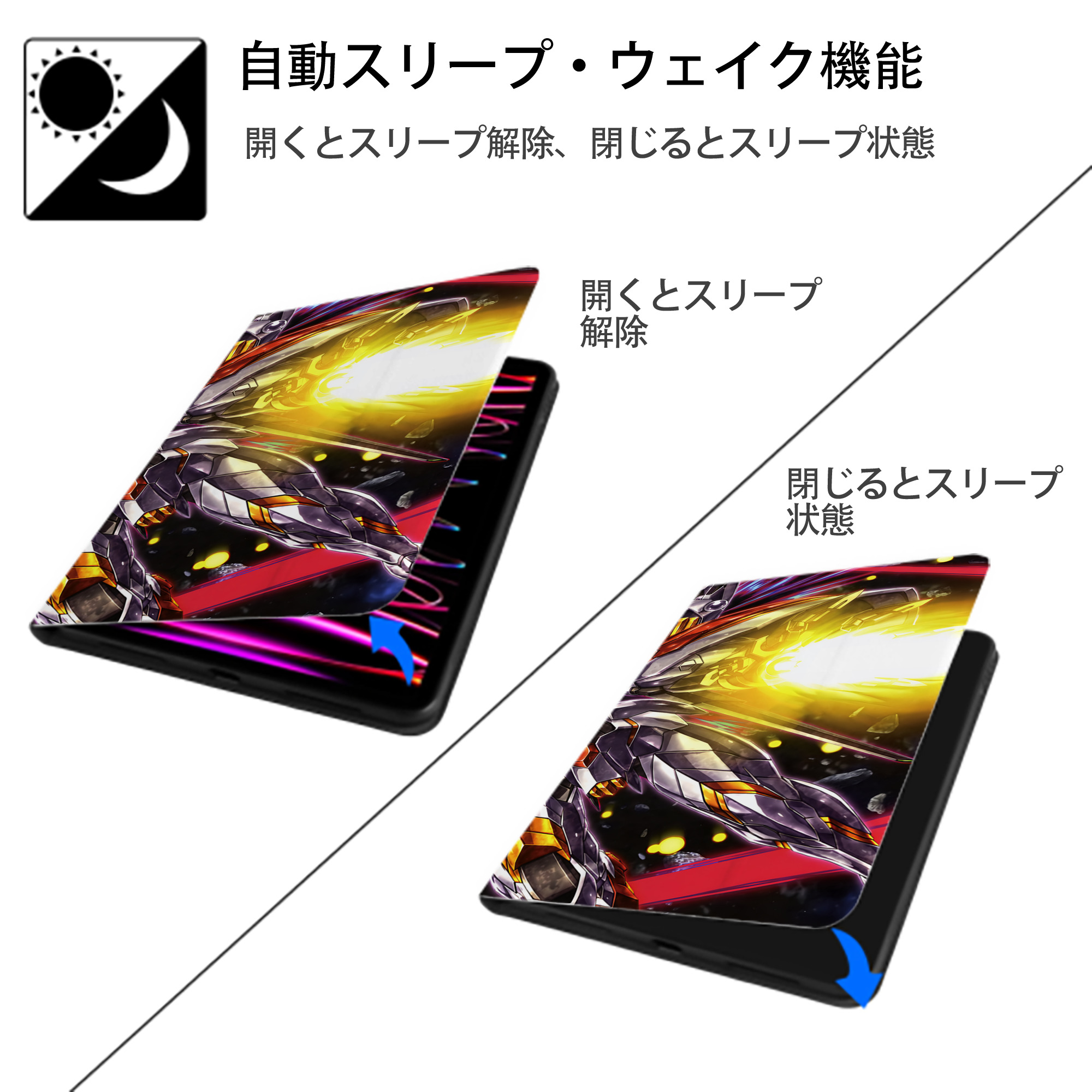 機動戦士ガンダム Mobile Suit Gundam IPad ケース ブック型 PUレザー TPU 耐衝撃 軽量 薄型 ペン収納なし 全面保護 IPad 各モデル対応