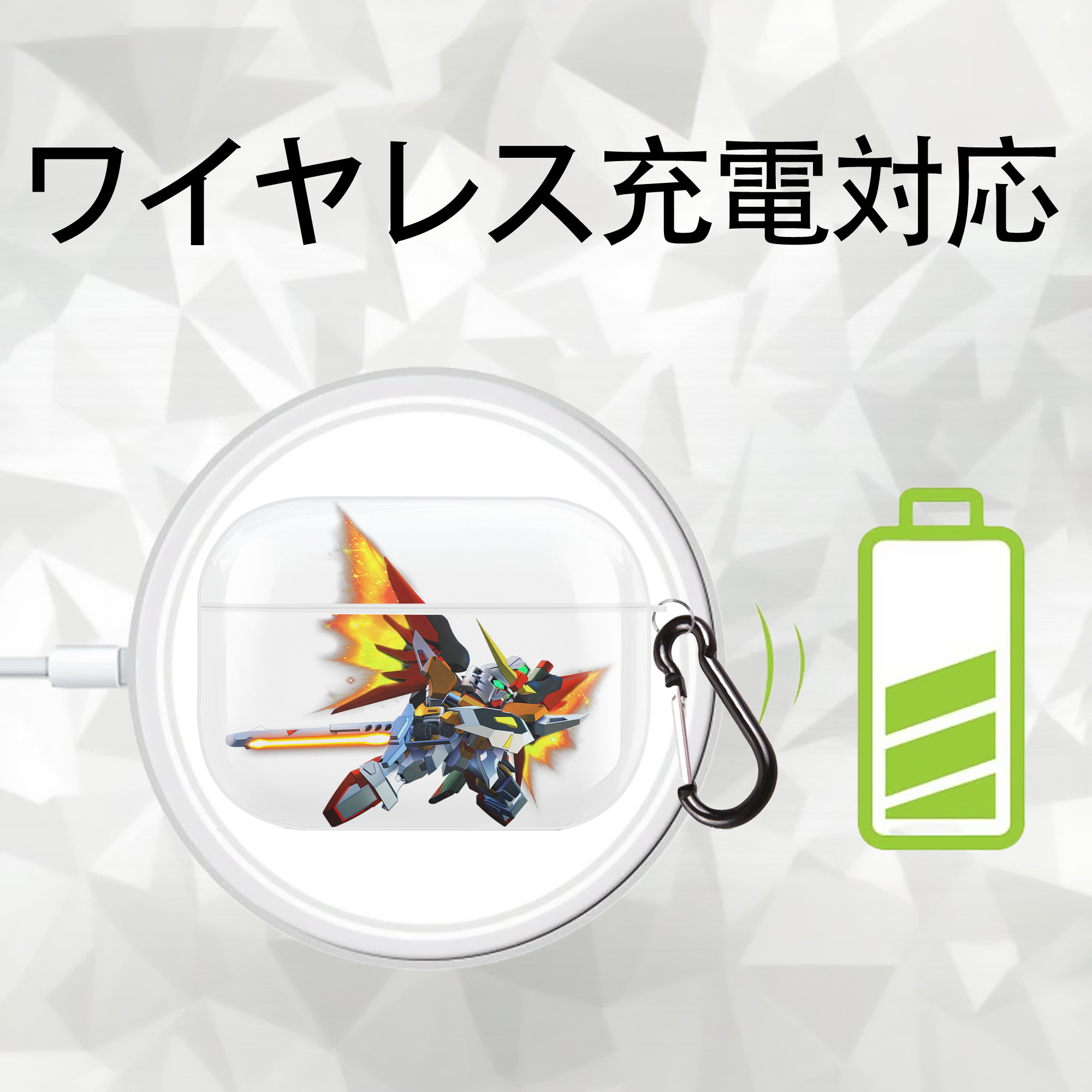 機動戦士ガンダム Mobile Suit Gundam 【AirPods Pro用】ハードシェル保護ケース 耐衝撃・防指紋・カラビナ付き商品仕様