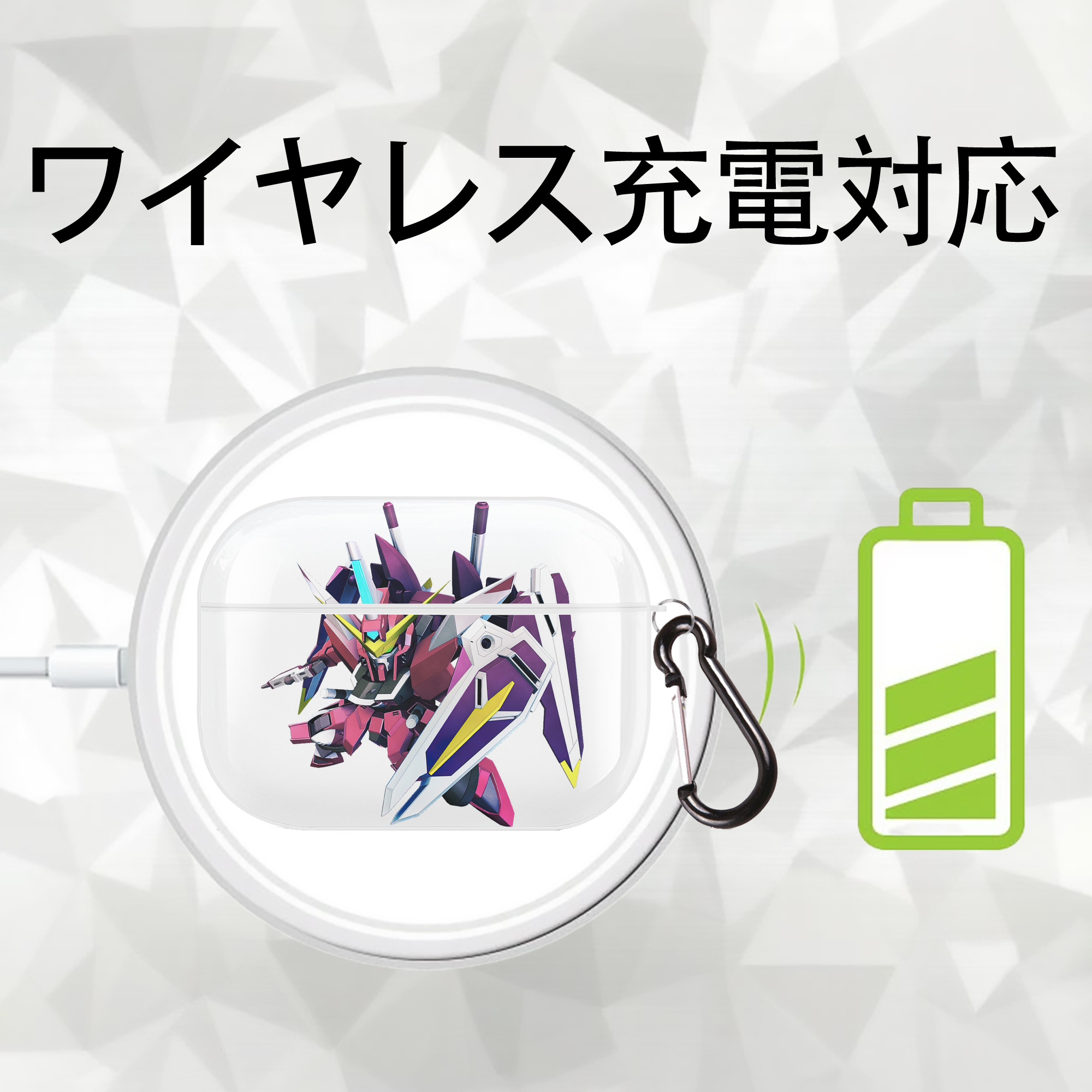機動戦士ガンダム Mobile Suit Gundam 【AirPods Pro用】ハードシェル保護ケース 耐衝撃・防指紋・カラビナ付き商品仕様