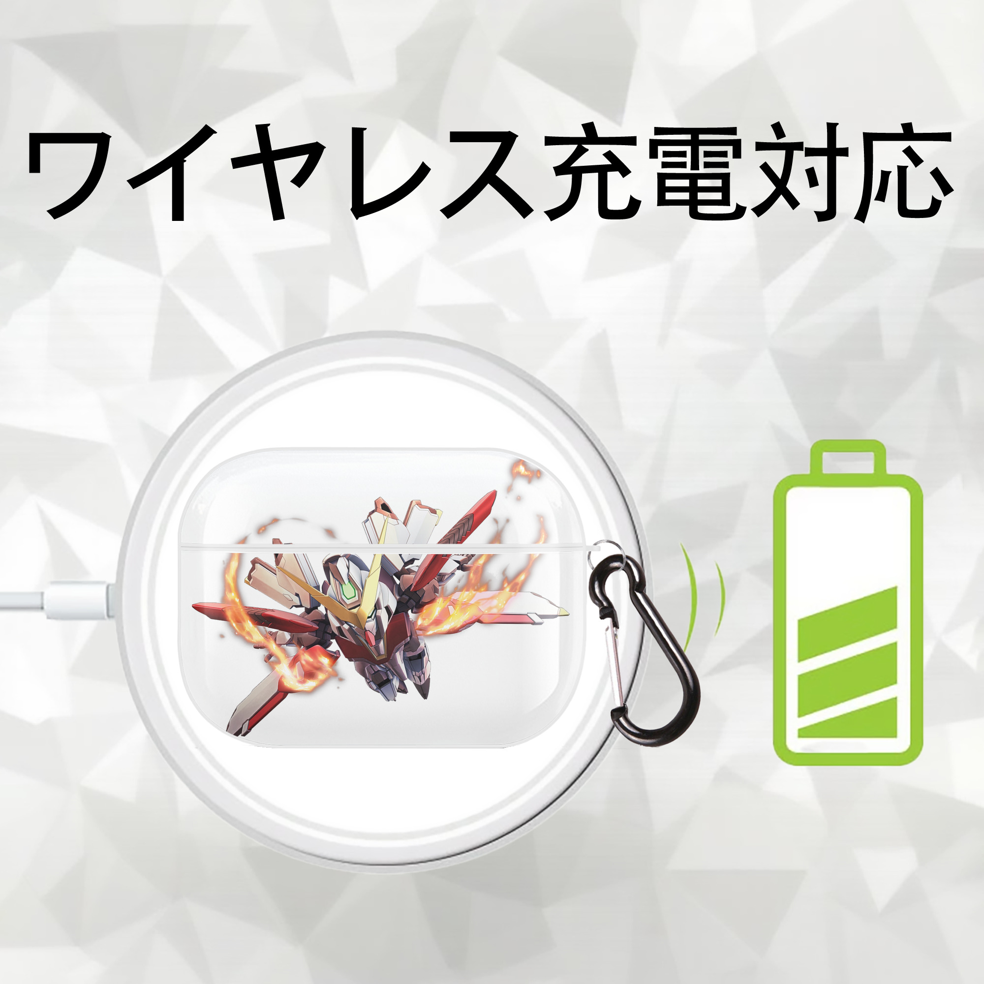 機動戦士ガンダム Mobile Suit Gundam 【AirPods Pro用】ハードシェル保護ケース 耐衝撃・防指紋・カラビナ付き商品仕様