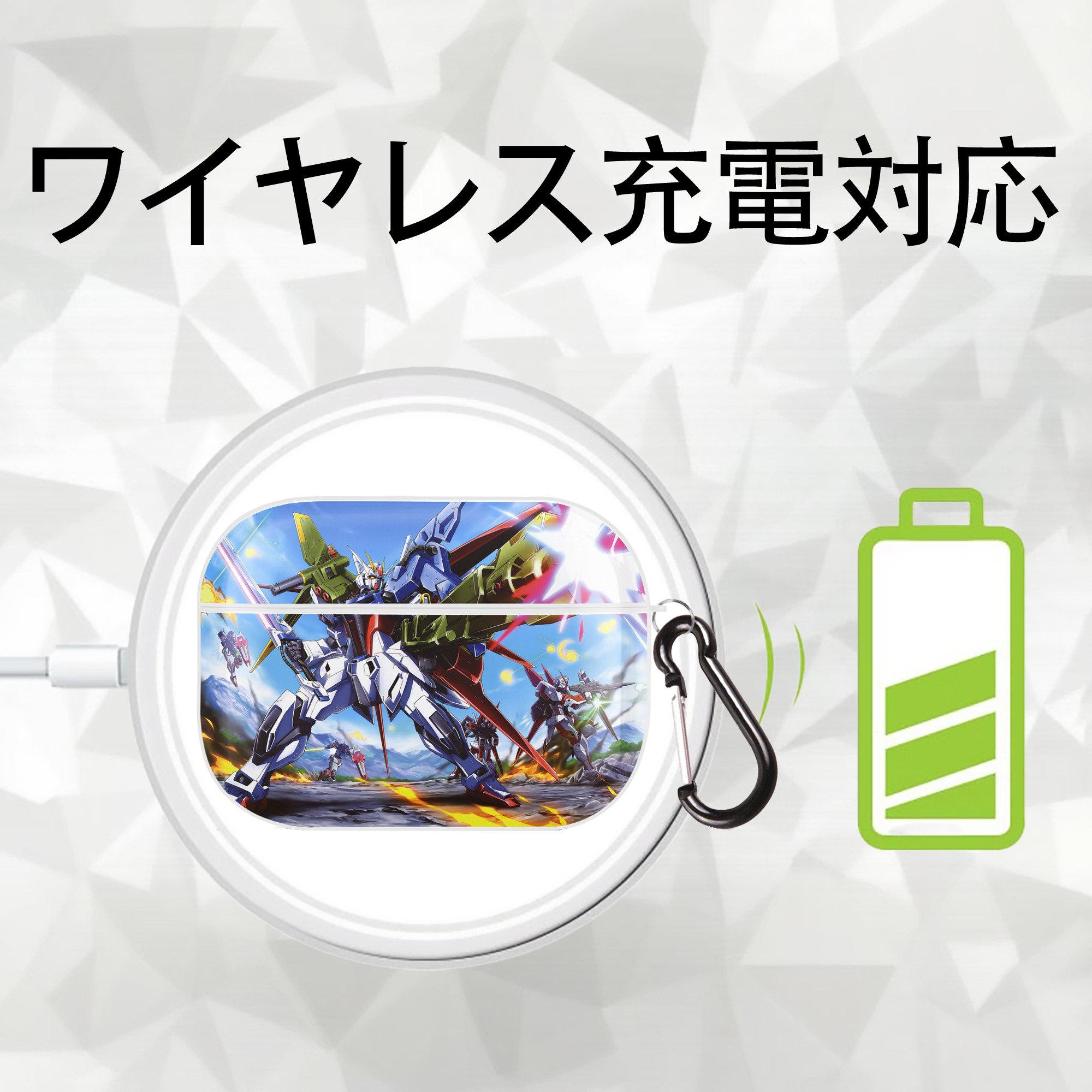 機動戦士ガンダム Mobile Suit Gundam 【AirPods Pro用】ハードシェル保護ケース 耐衝撃・防指紋・カラビナ付き商品仕様