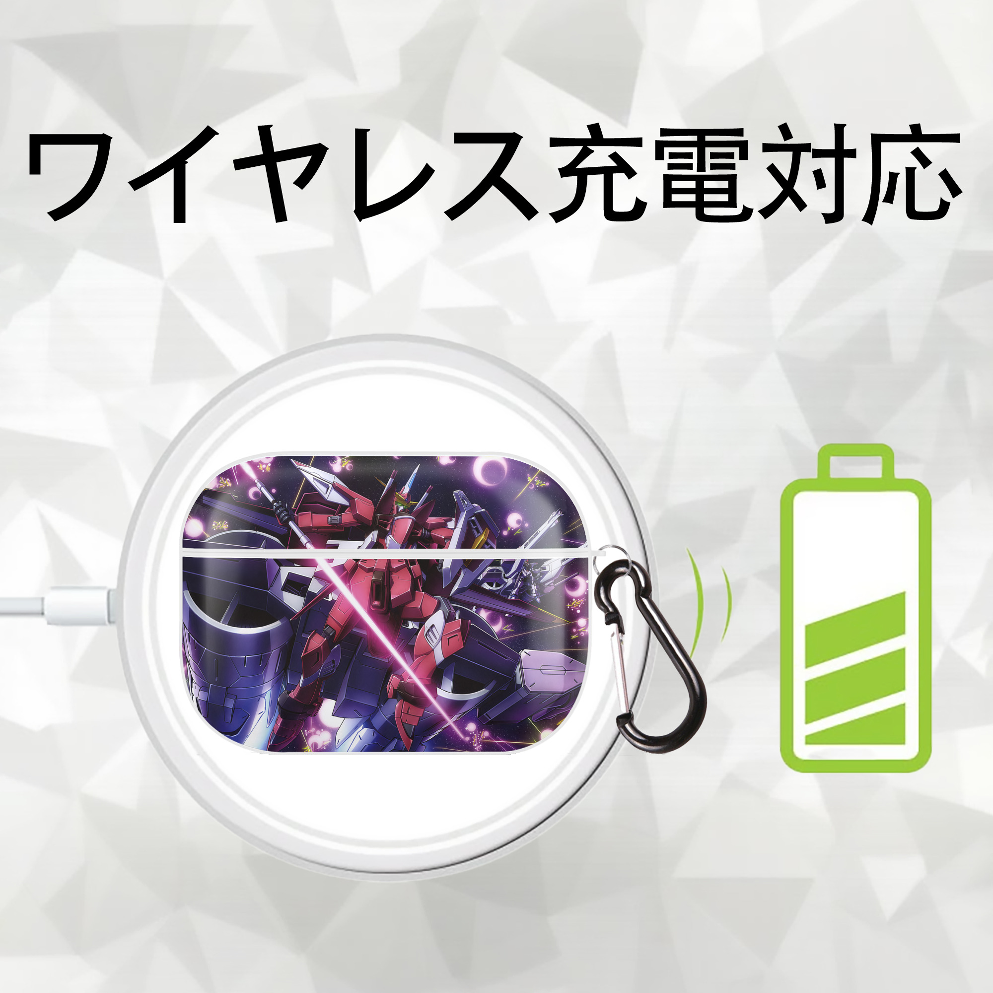 機動戦士ガンダム Mobile Suit Gundam 【AirPods Pro用】ハードシェル保護ケース 耐衝撃・防指紋・カラビナ付き商品仕様