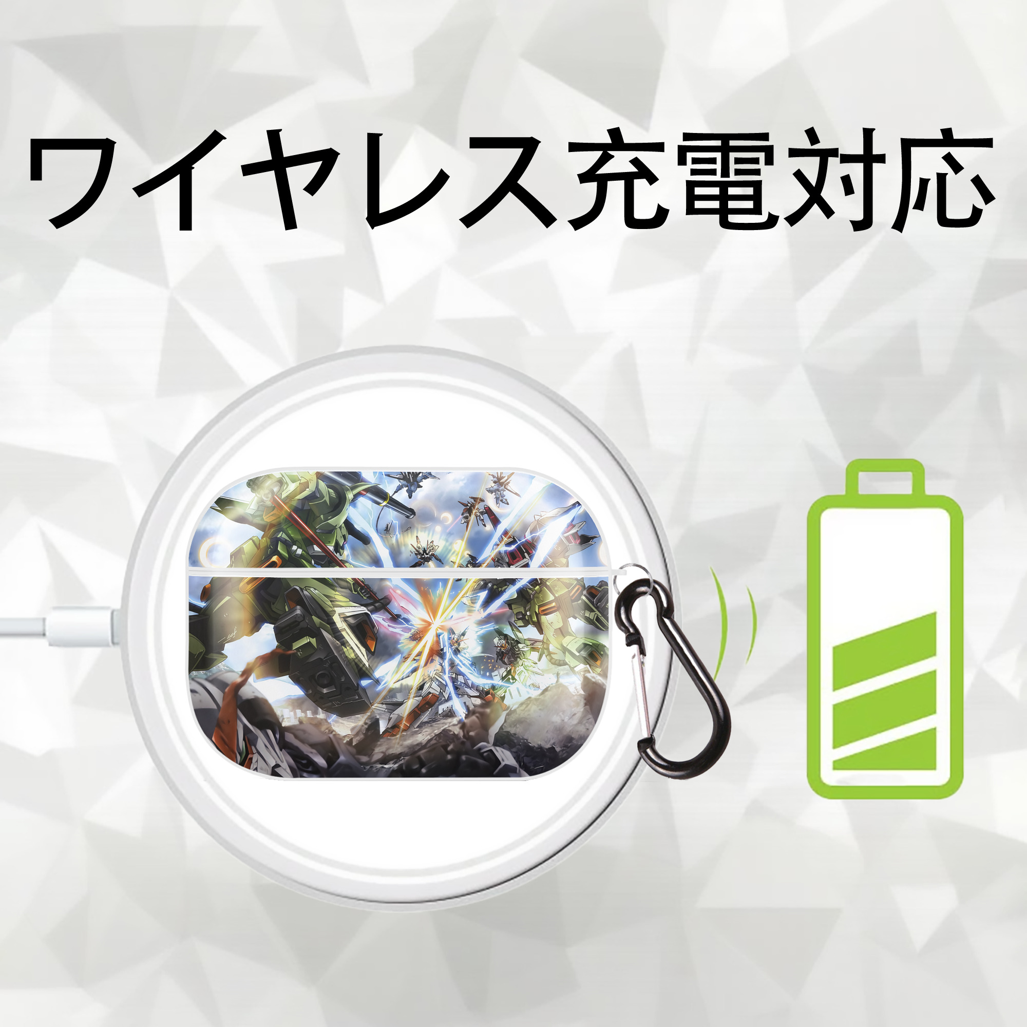 機動戦士ガンダム Mobile Suit Gundam 【AirPods Pro用】ハードシェル保護ケース 耐衝撃・防指紋・カラビナ付き商品仕様