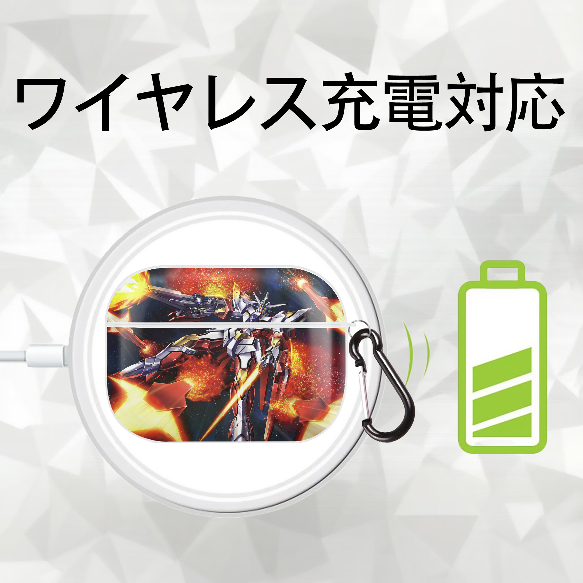 機動戦士ガンダム Mobile Suit Gundam 【AirPods Pro用】ハードシェル保護ケース 耐衝撃・防指紋・カラビナ付き商品仕様