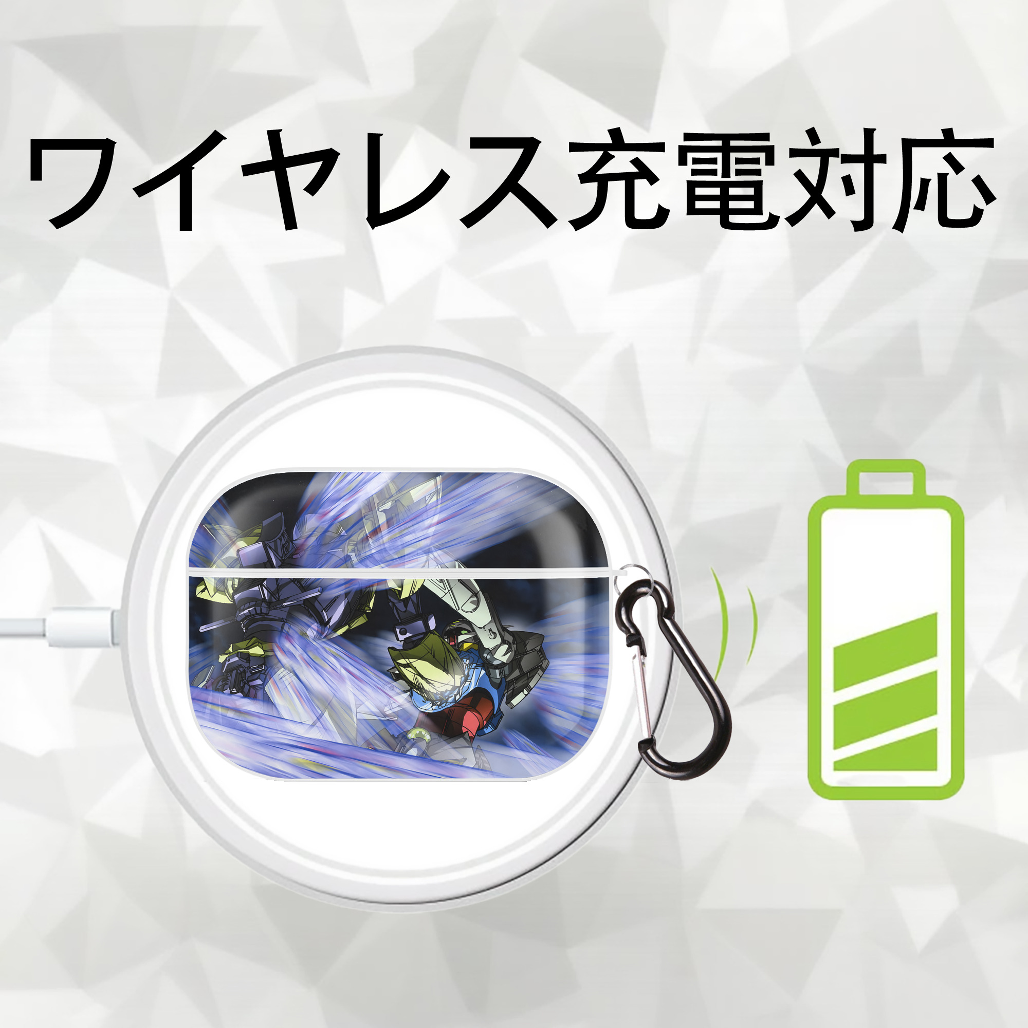 機動戦士ガンダム Mobile Suit Gundam 【AirPods Pro用】ハードシェル保護ケース 耐衝撃・防指紋・カラビナ付き商品仕様