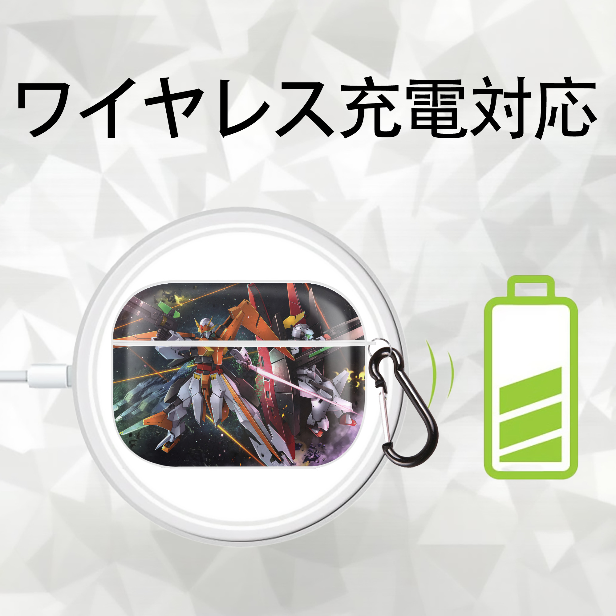機動戦士ガンダム Mobile Suit Gundam 【AirPods Pro用】ハードシェル保護ケース 耐衝撃・防指紋・カラビナ付き商品仕様