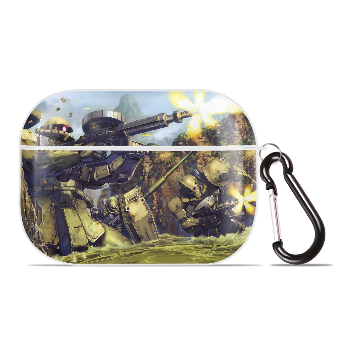 （画像用） 機動戦士ガンダム Mobile Suit Gundam 【AirPods Pro用】ハードシェル保護ケース 耐衝撃・防指紋・カラビナ付き商品仕様