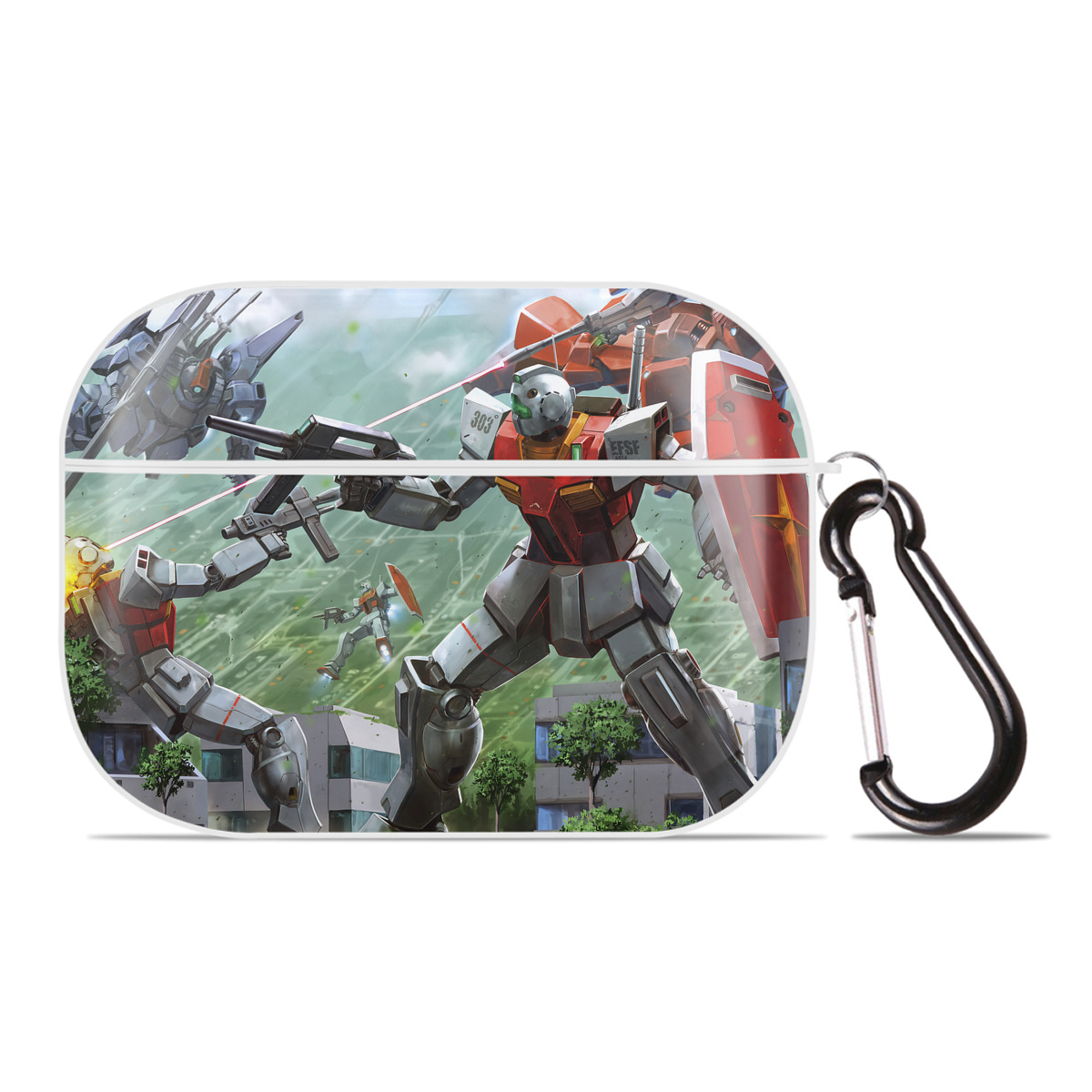 （画像用） 機動戦士ガンダム Mobile Suit Gundam 【AirPods Pro用】ハードシェル保護ケース 耐衝撃・防指紋・カラビナ付き商品仕様