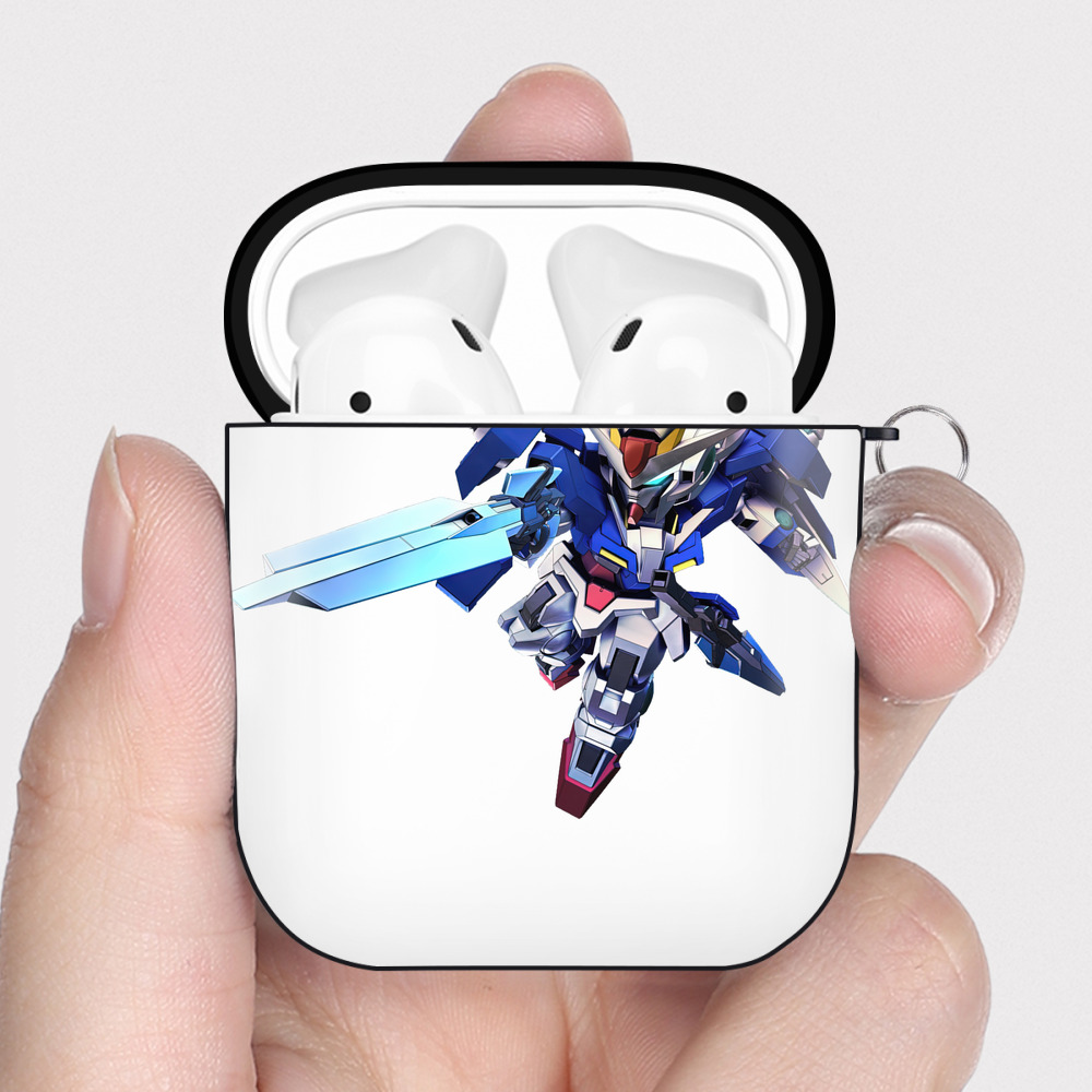 （画像用） 機動戦士ガンダム Mobile Suit Gundam AirPods 第2世代保護ケース ハードシェル ブラック 耐衝撃・防指紋・カラビナ付き
